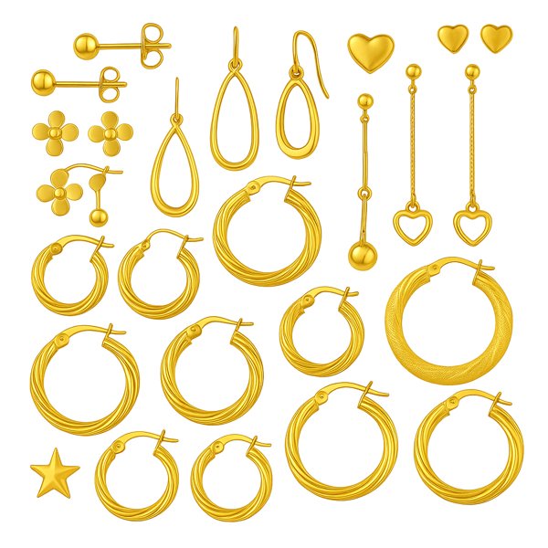 Aretes, pendientes de aro - Joyería TuOro