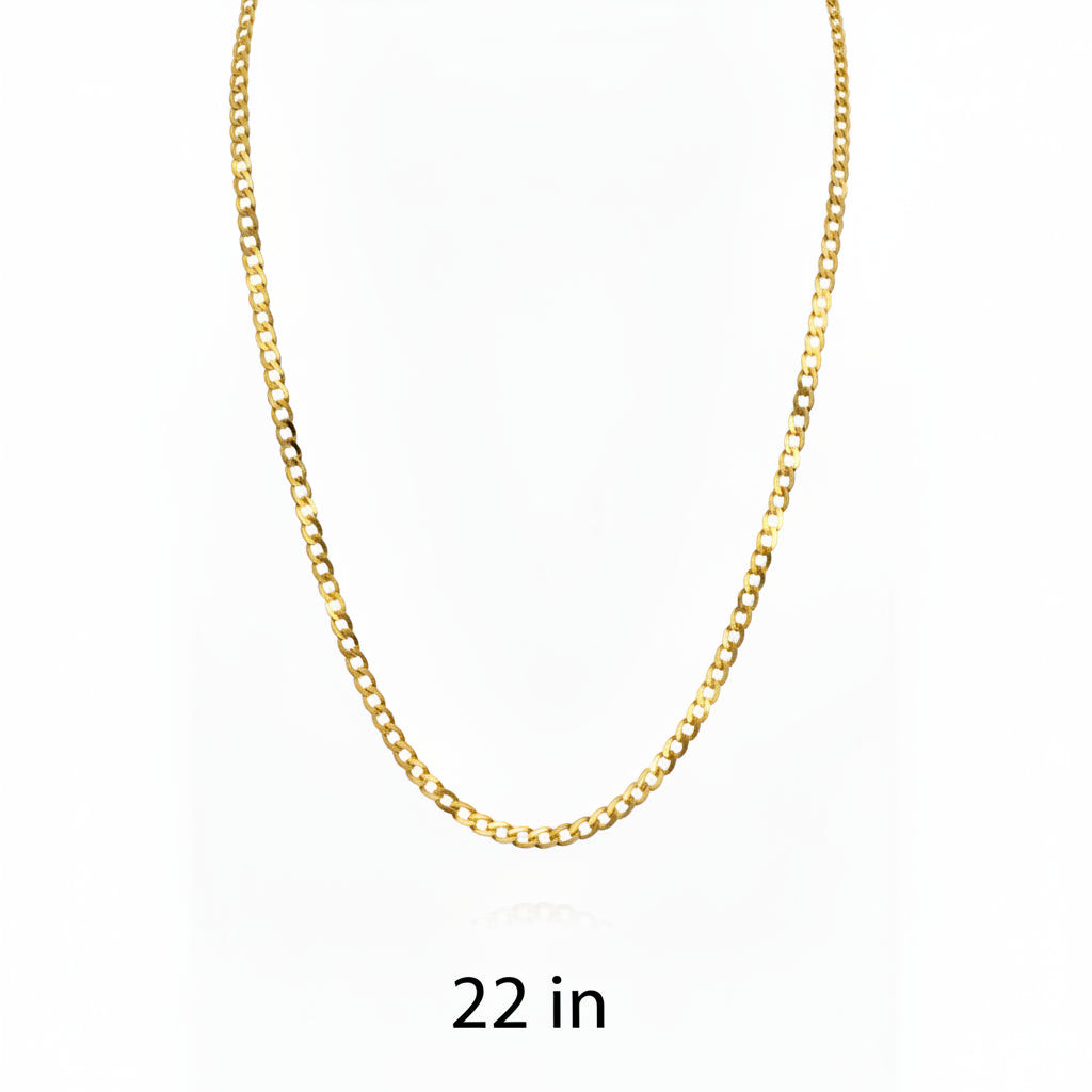 Cadena Cubano-Italiana en Oro 10K de 4 mm