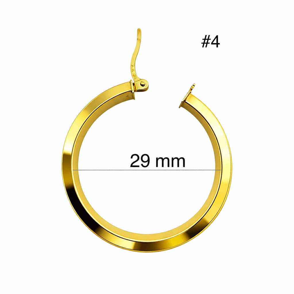 Argollas meandro de Oro 14K 4 mm