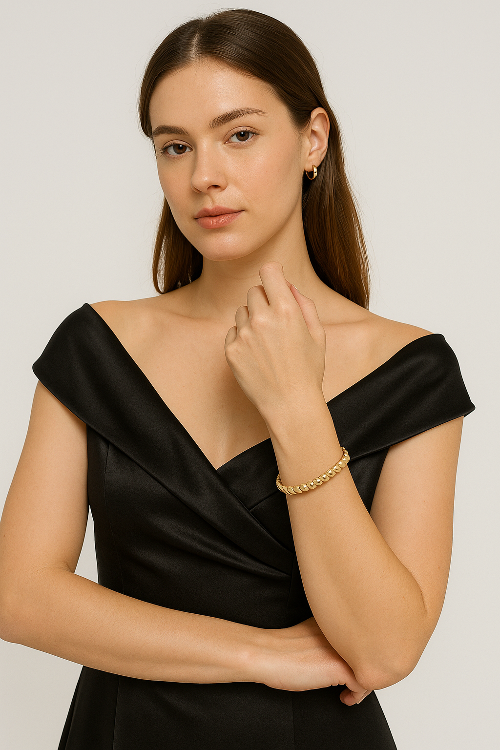 Pulsera tipo esclava de Oro 14K