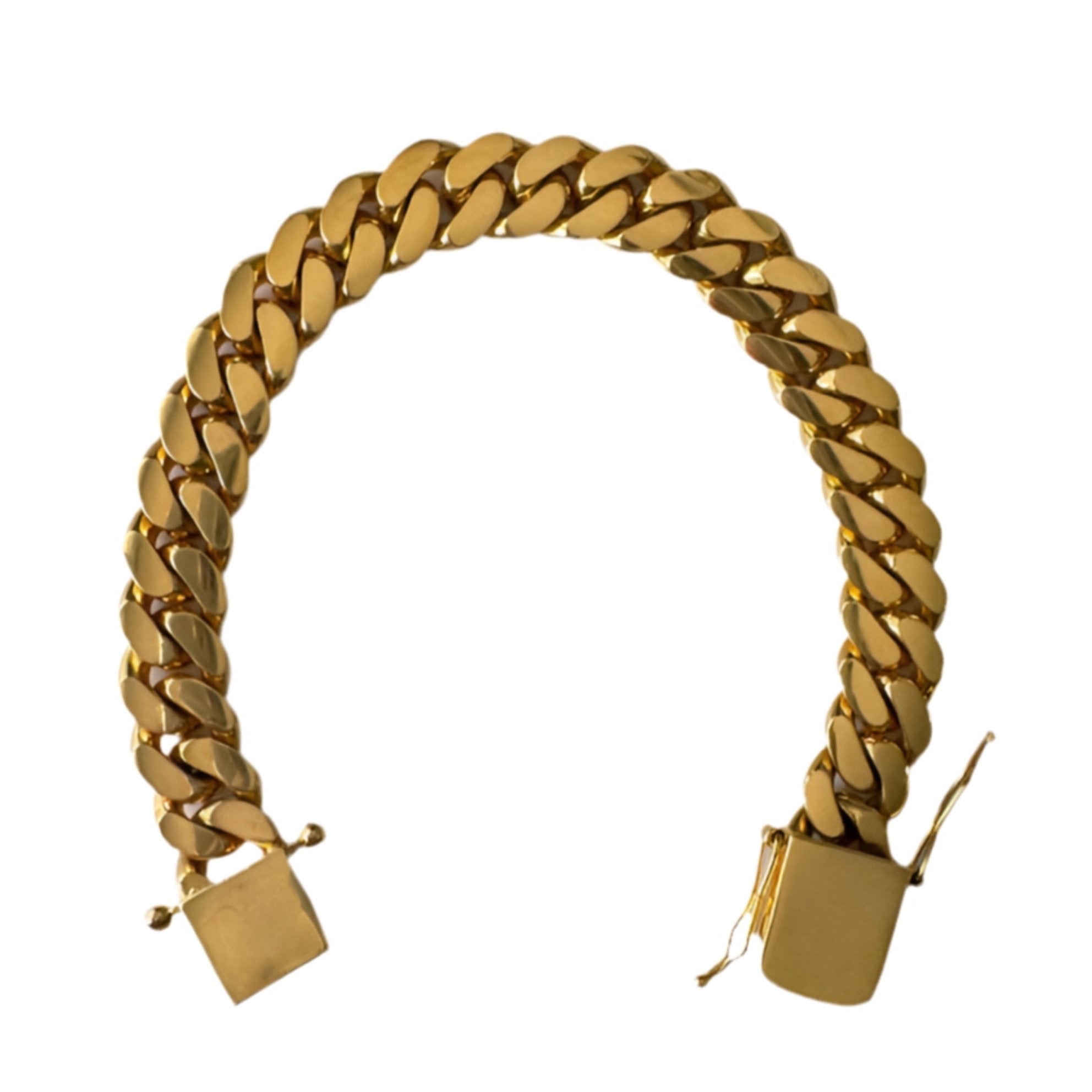 Pulsera Cubana Miami 16 mm Oro 14K