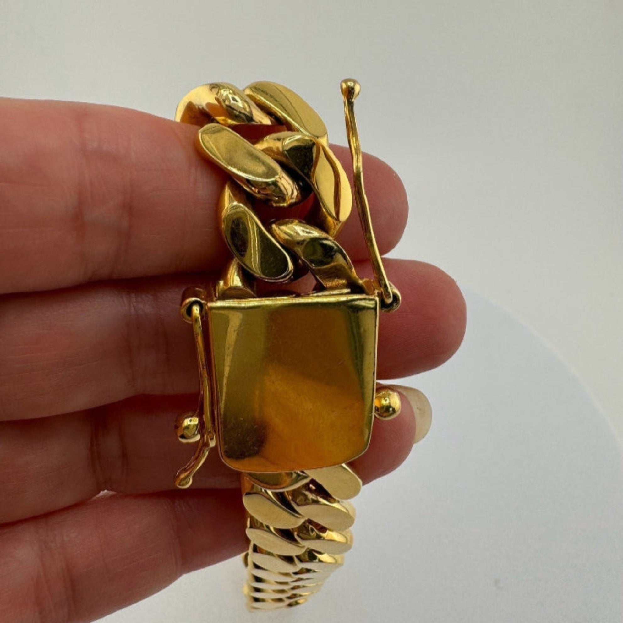 Pulsera Cubana Miami 16 mm Oro 14K