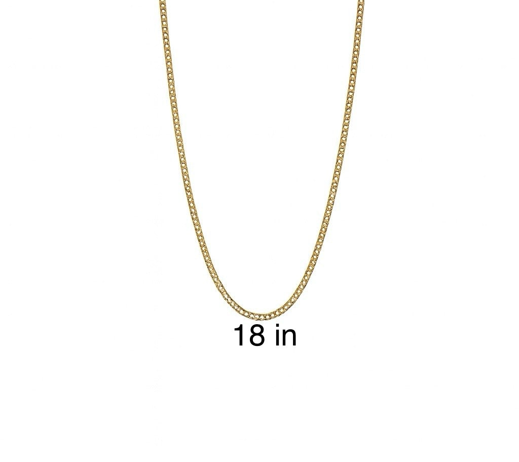 Cadena cubana italiana 2.5 mm oro 14k