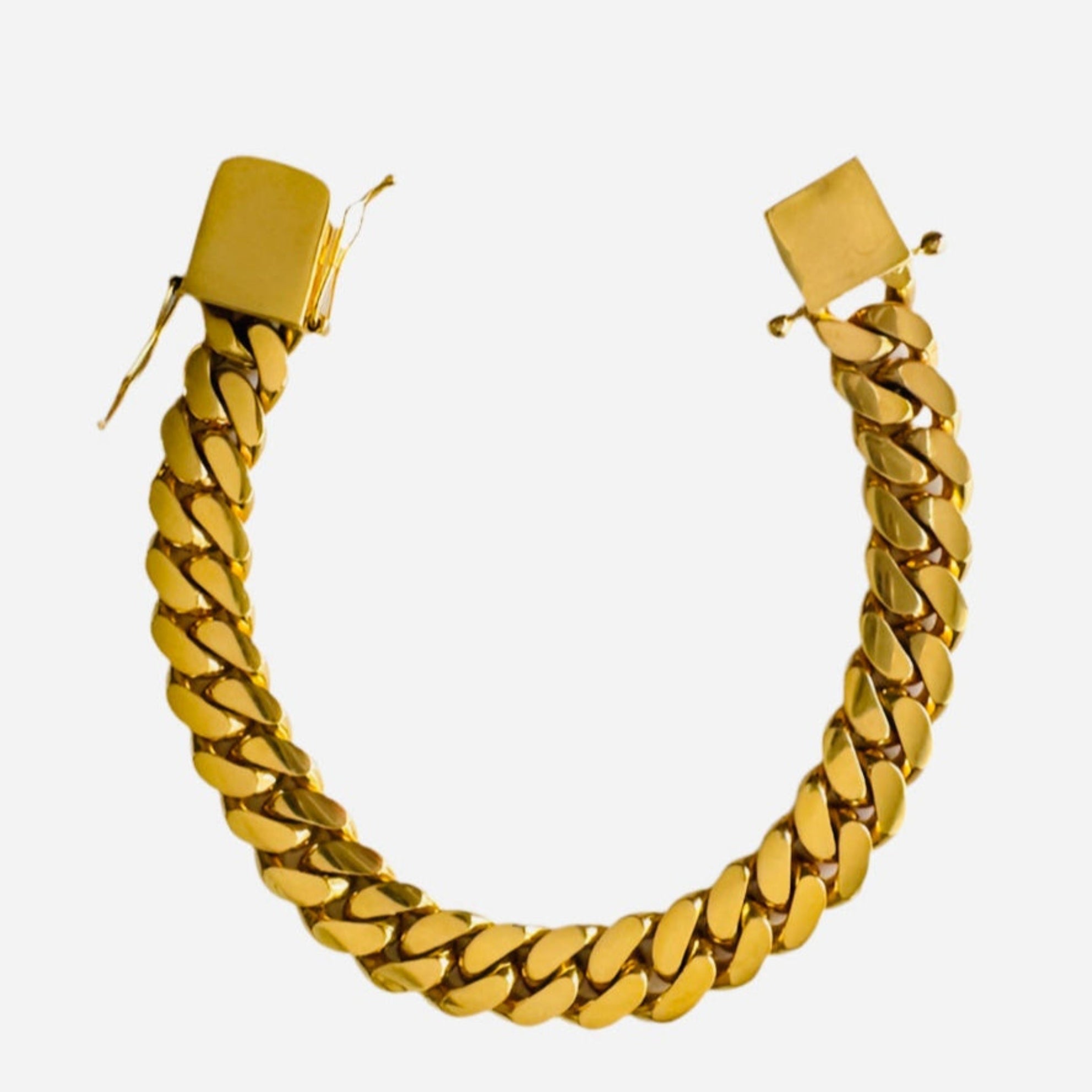 Pulsera Cubana Miami 16 mm Oro 14K