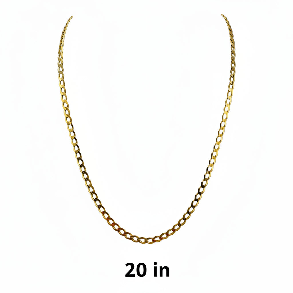 Cadena Cubano-Italiana en Oro 10K de 5.3 mm