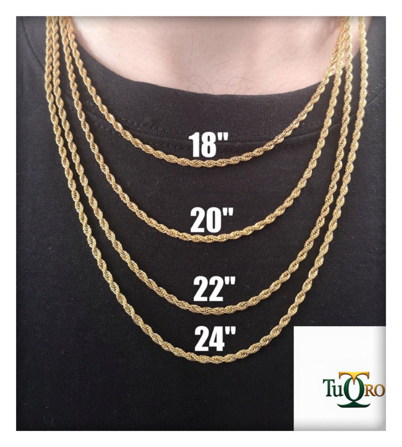 Cadena Soga 3 mm en Oro 14K