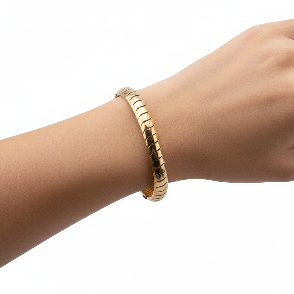 Pulsera tipo esclava de Oro 14K