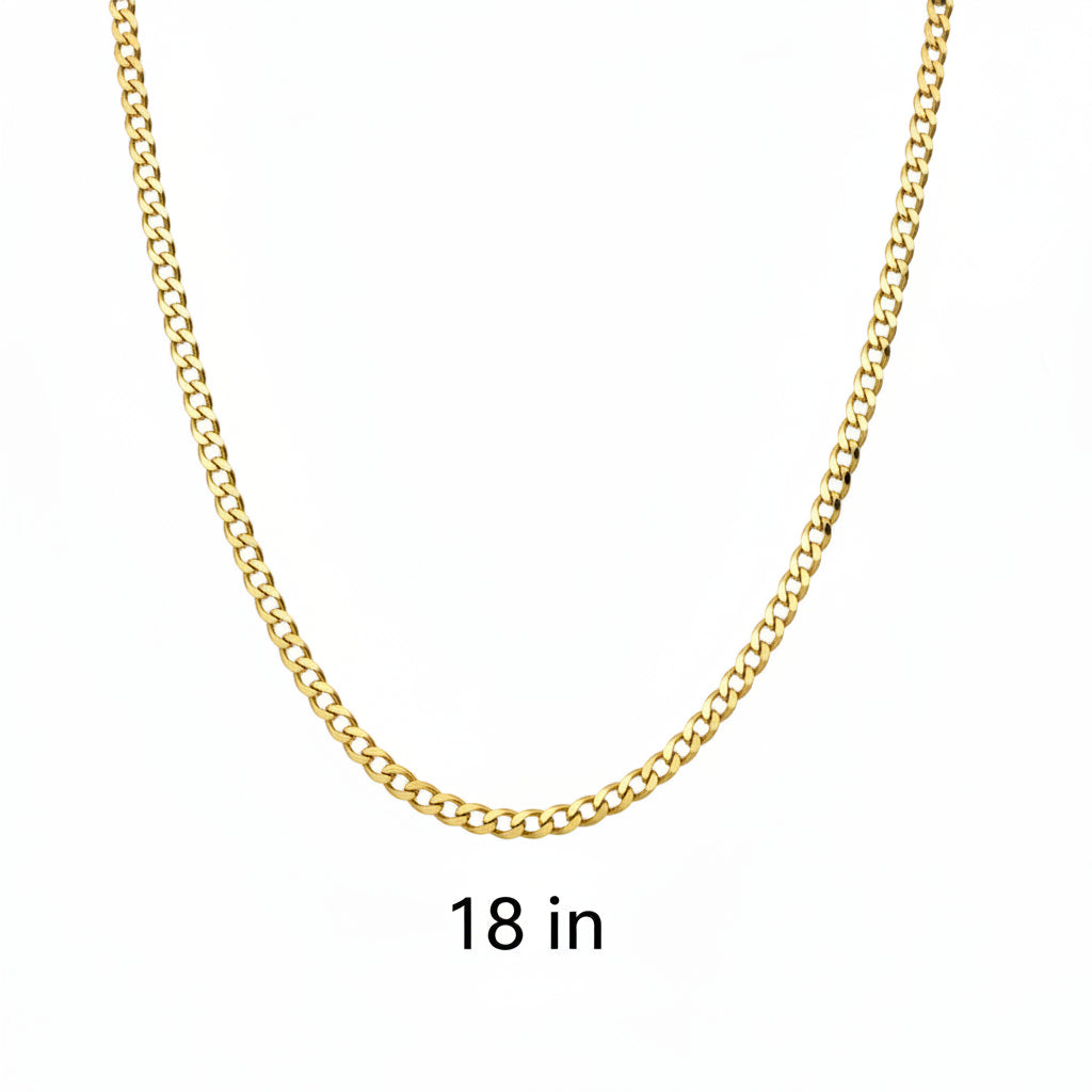 Cadena Cubano-Italiana en Oro 10K de 4 mm