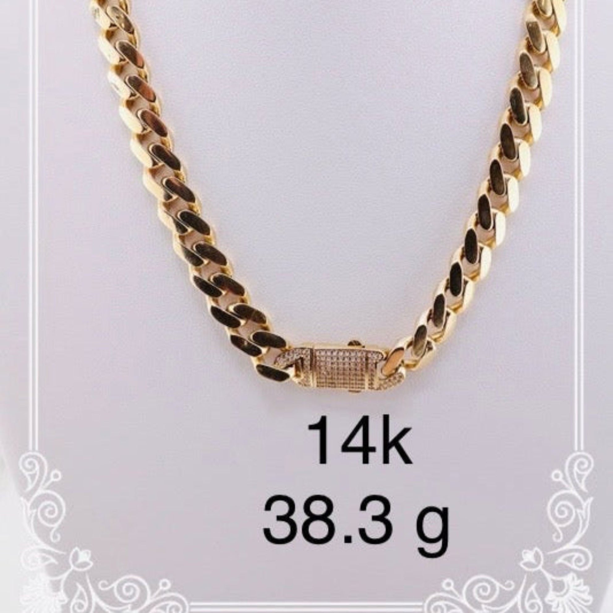 Cadena Mónaco Oro 14K