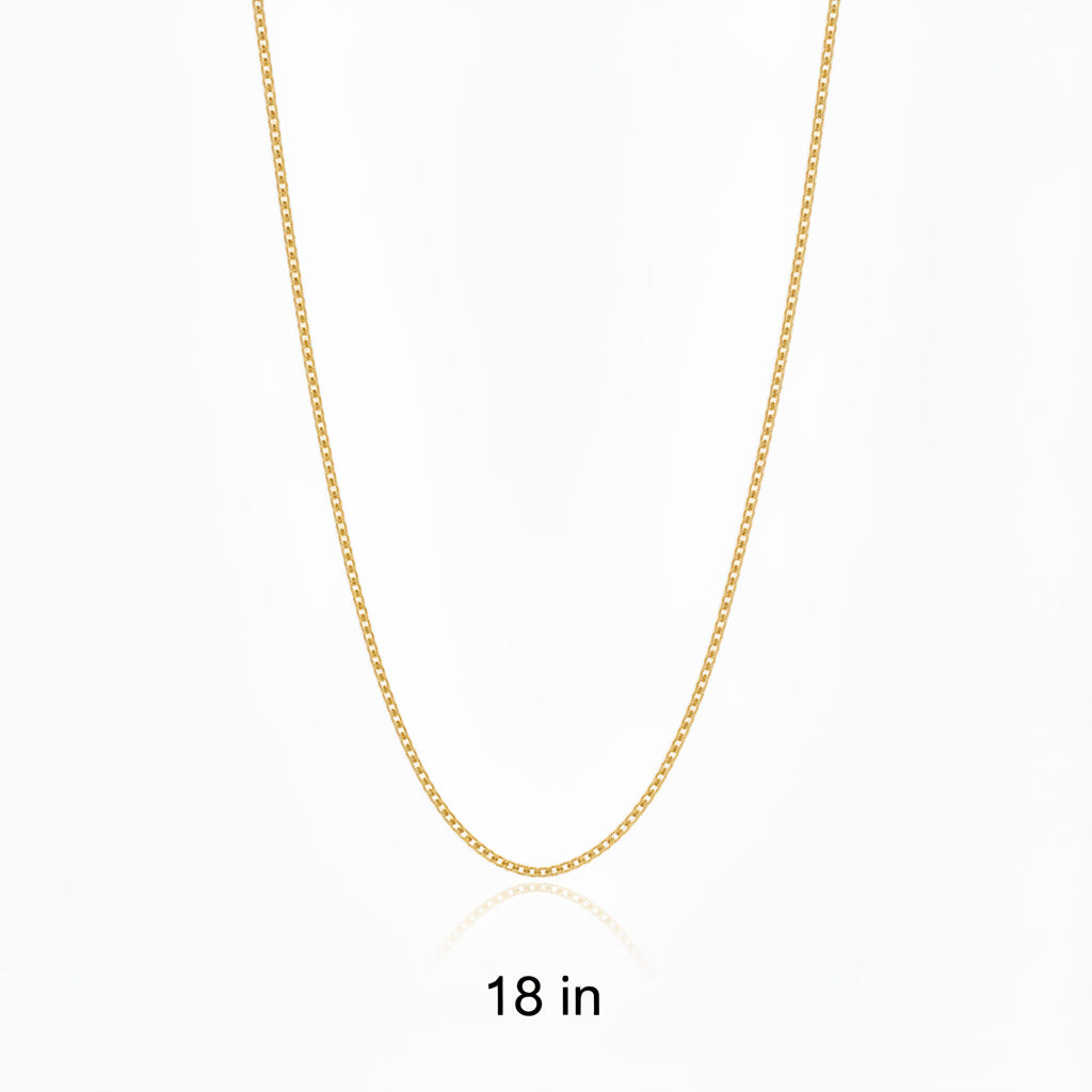 Cadena Cubano-Italiana en Oro 10K de 2.5 mm