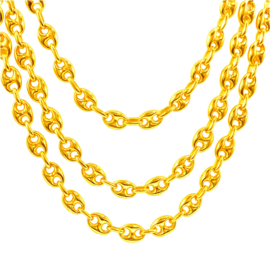 Cadena Grano de Café 7.5 mm Oro 14K