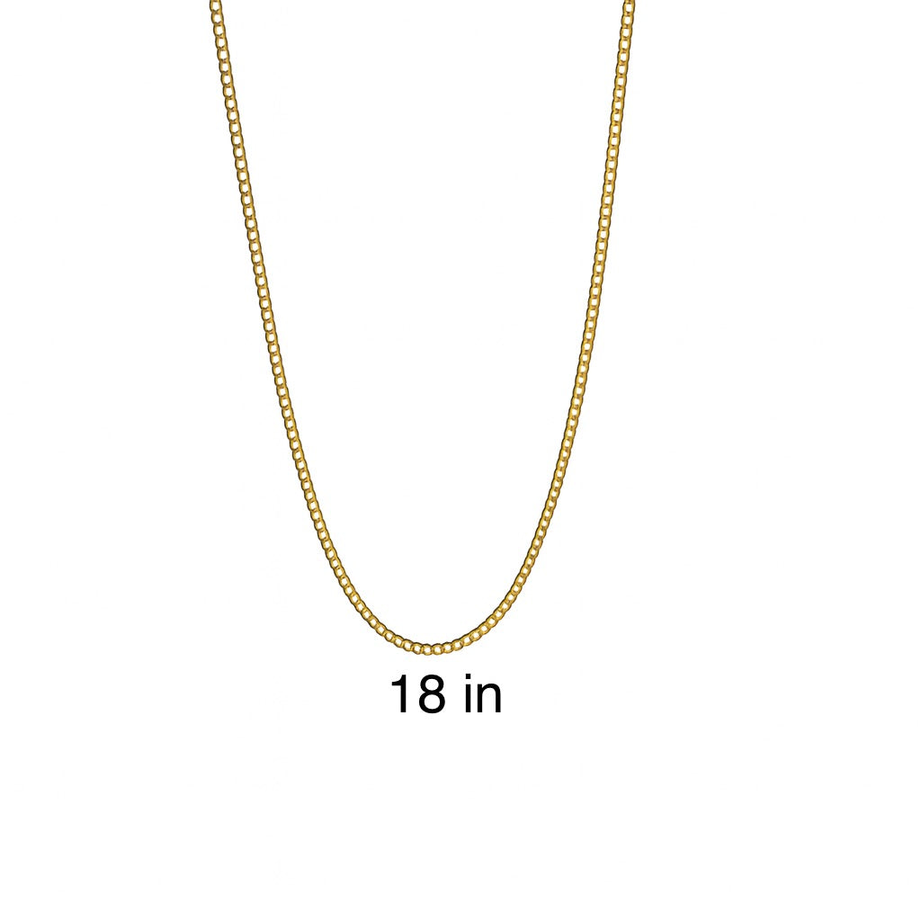 Cadena cubana italiana 3.2 mm oro 14K