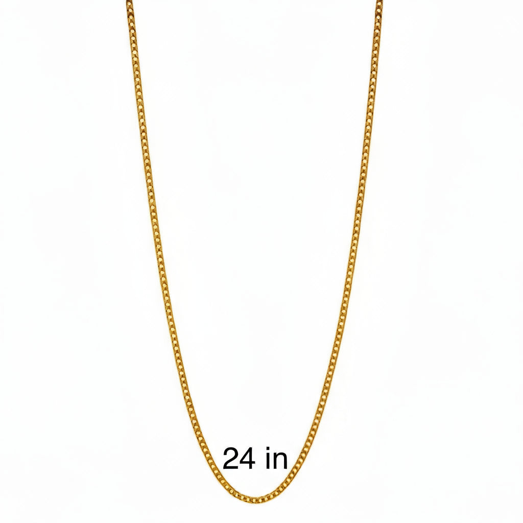 Cadena cubana italiana 3.2 mm oro 14K