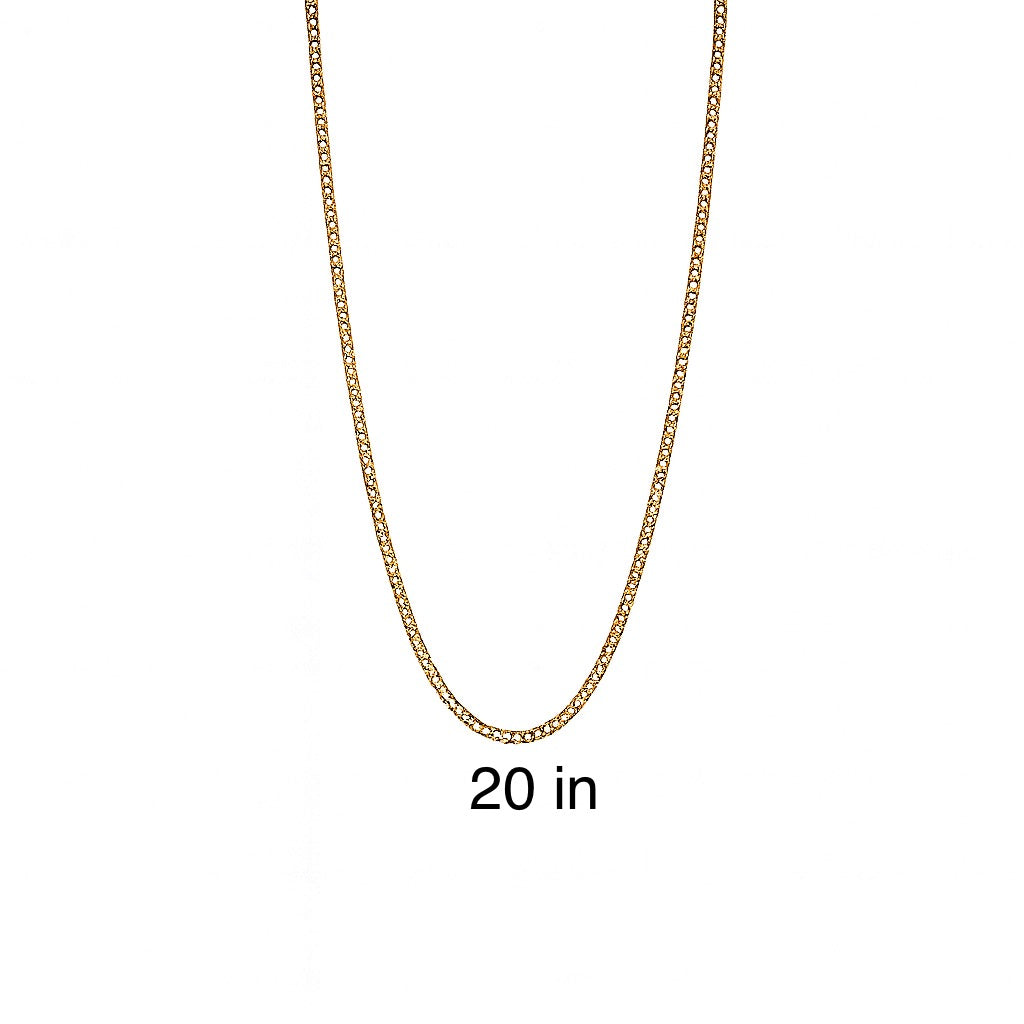 Cadena cubana italiana 2.5 mm oro 14k