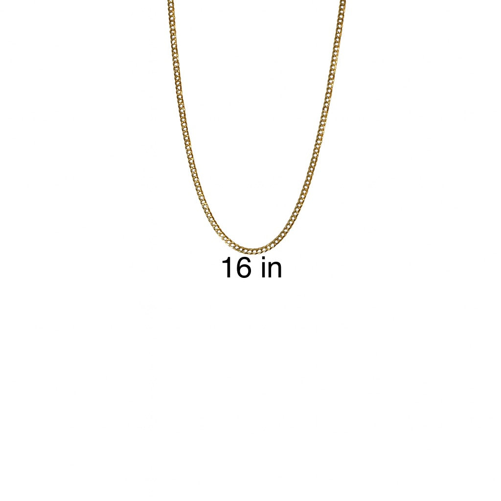 Cadena cubana italiana 2.5 mm oro 14k