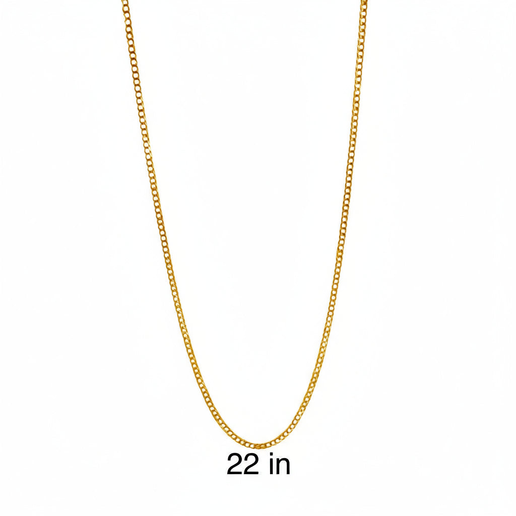 Cadena cubana italiana 3.2 mm oro 14K