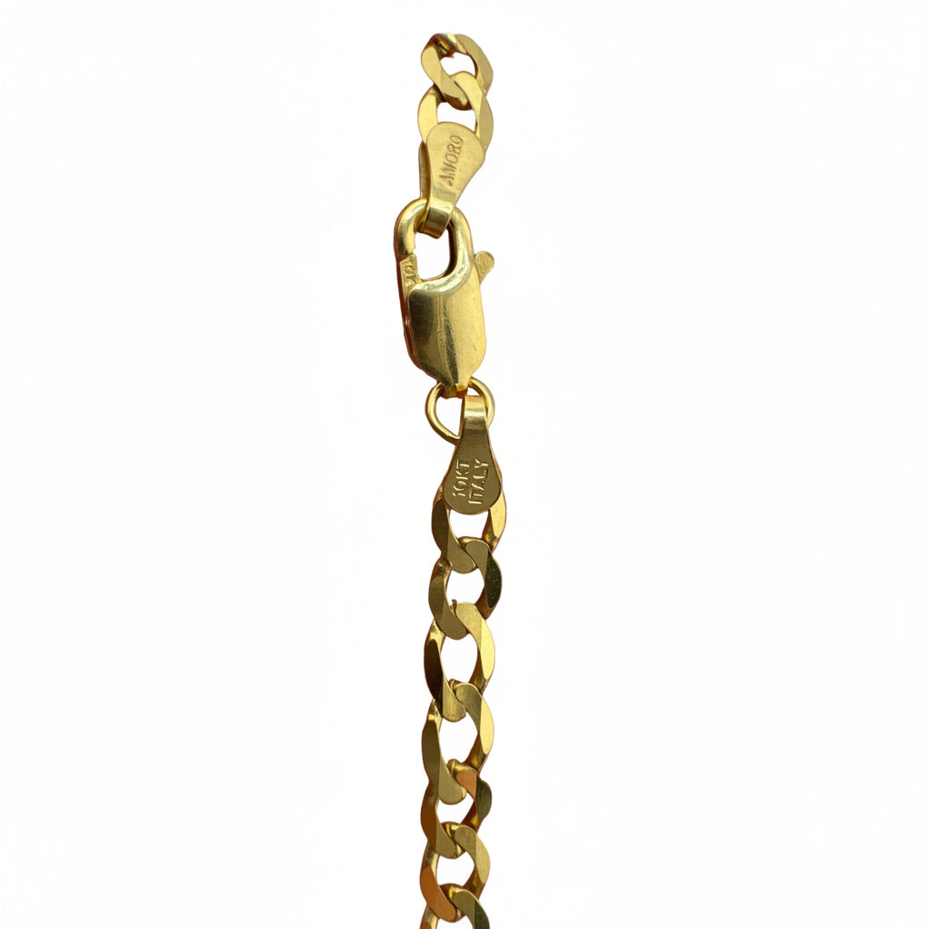 Pulsera Cadena Amoró en Oro 10K 4 mm