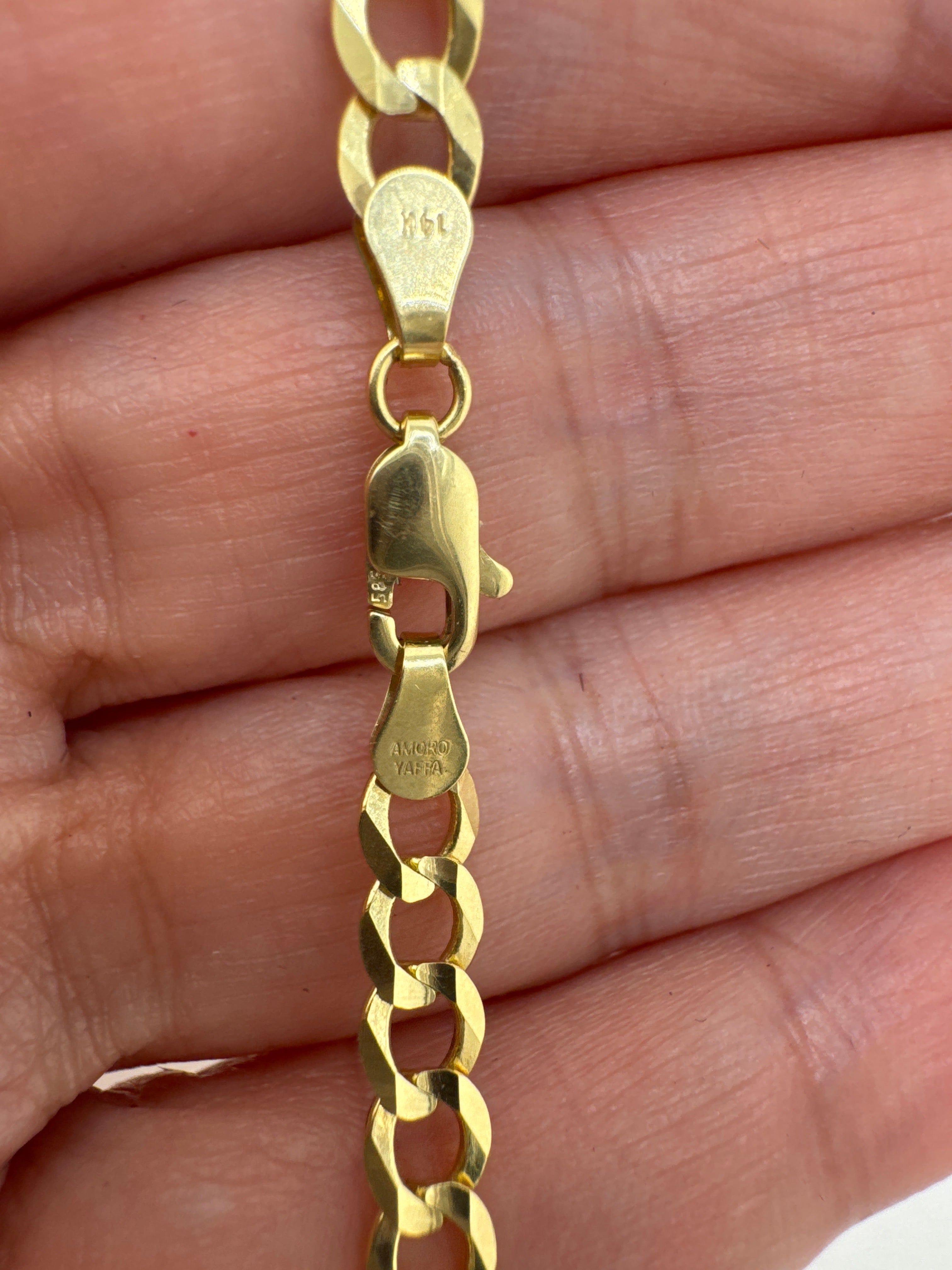Pulsera Cubana Italiana en Oro 14K 4.7 mm