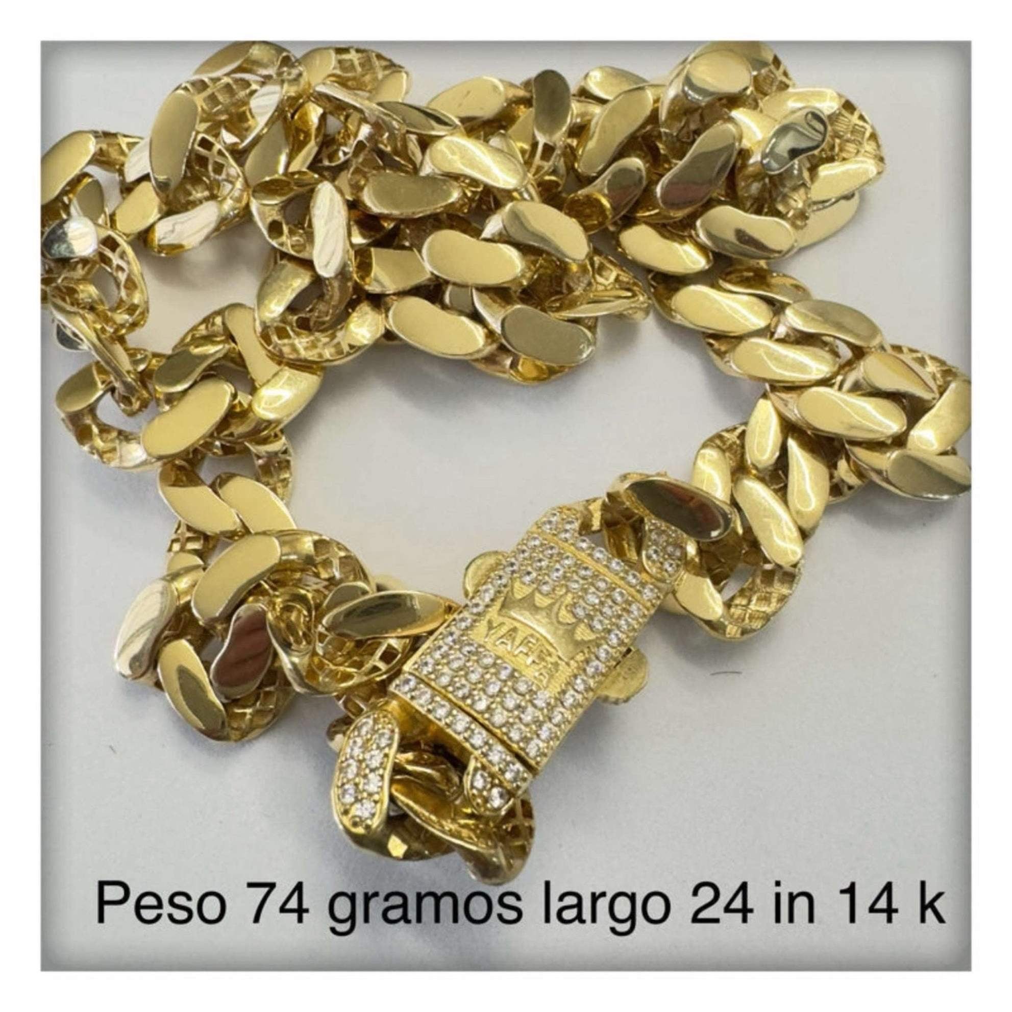 Cadena Mónaco Oro 14K