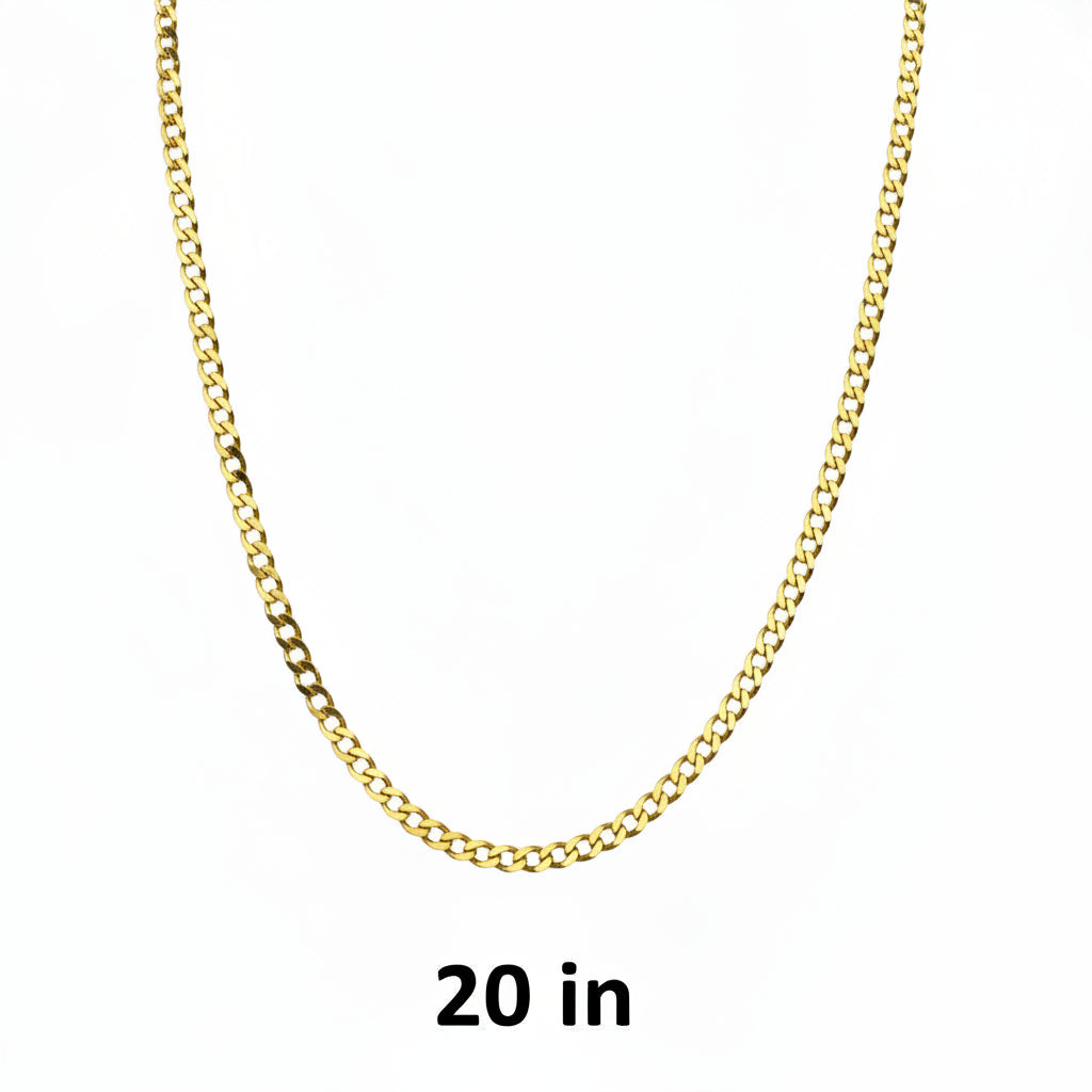 Cadena Cubano-Italiana en Oro 10K de 4 mm
