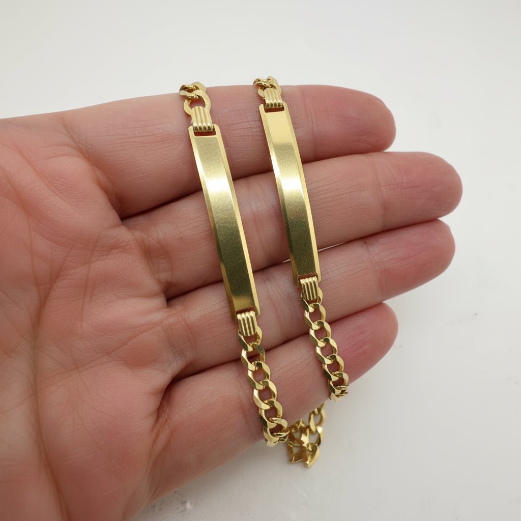 Pulsera Cubana Italiana en Oro 14K 4.7 mm