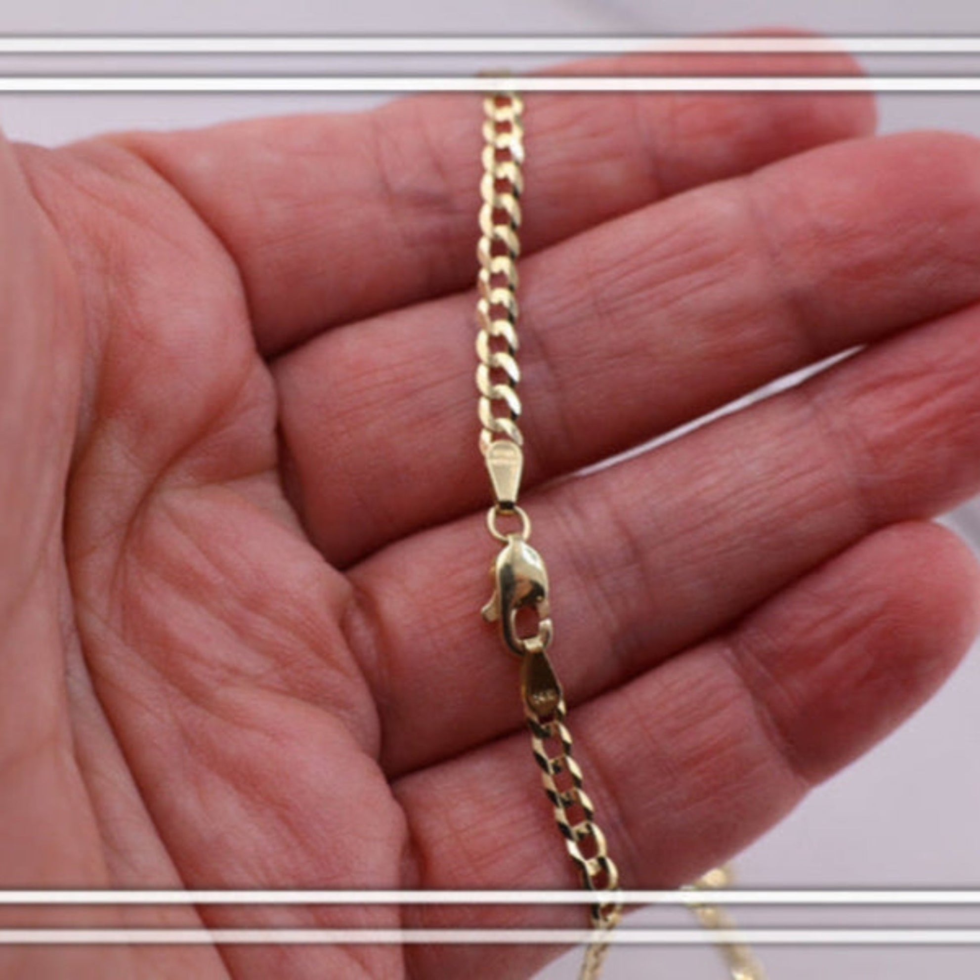 Cadena cubana italiana 2.5 mm oro 14k