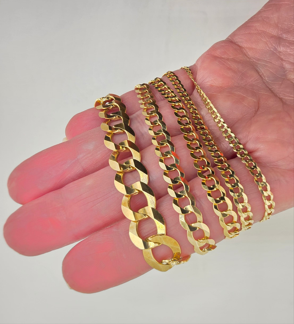 Pulsera Cubana Italiana de Oro 14K