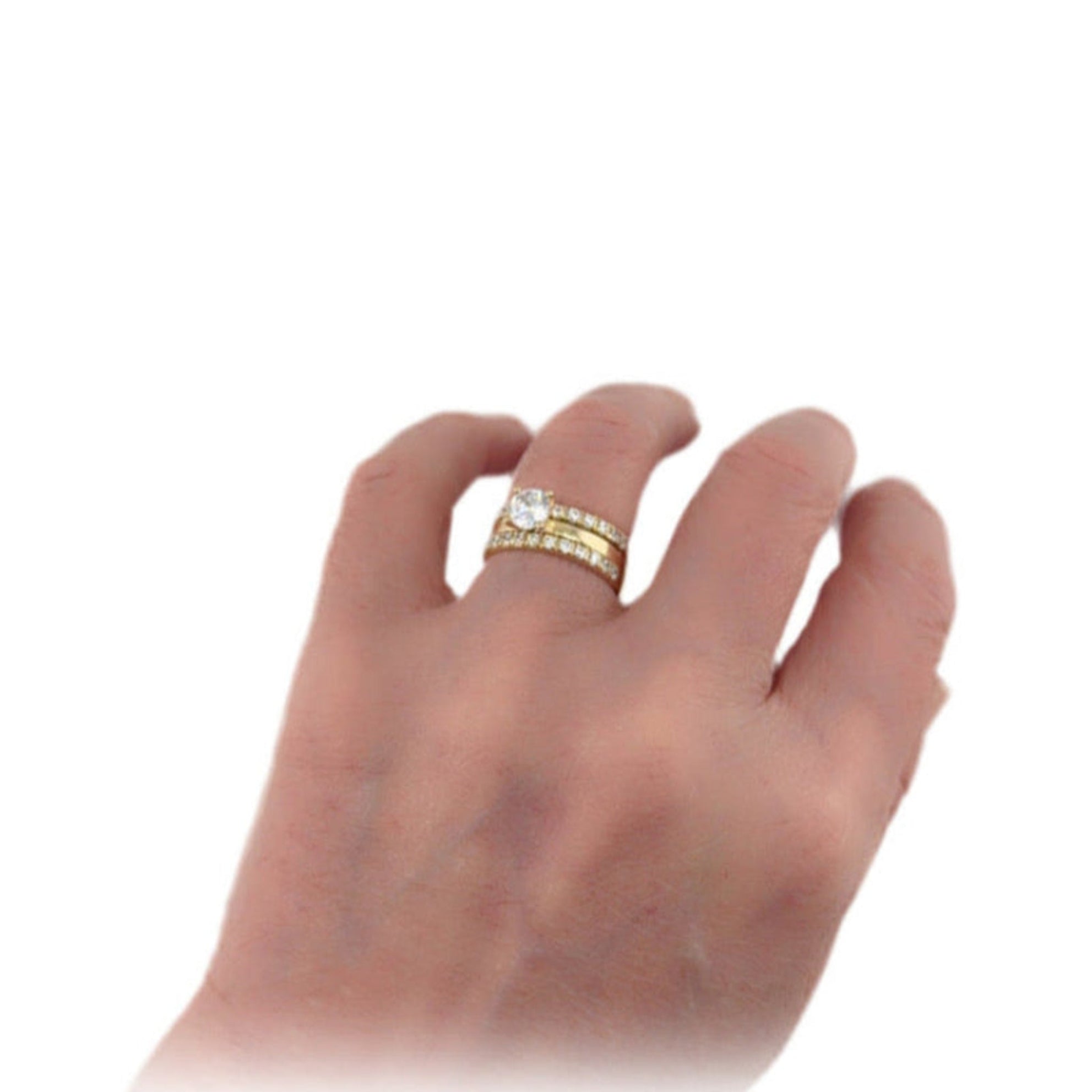 Anillo de compromiso doble aro - Joyería TuOro