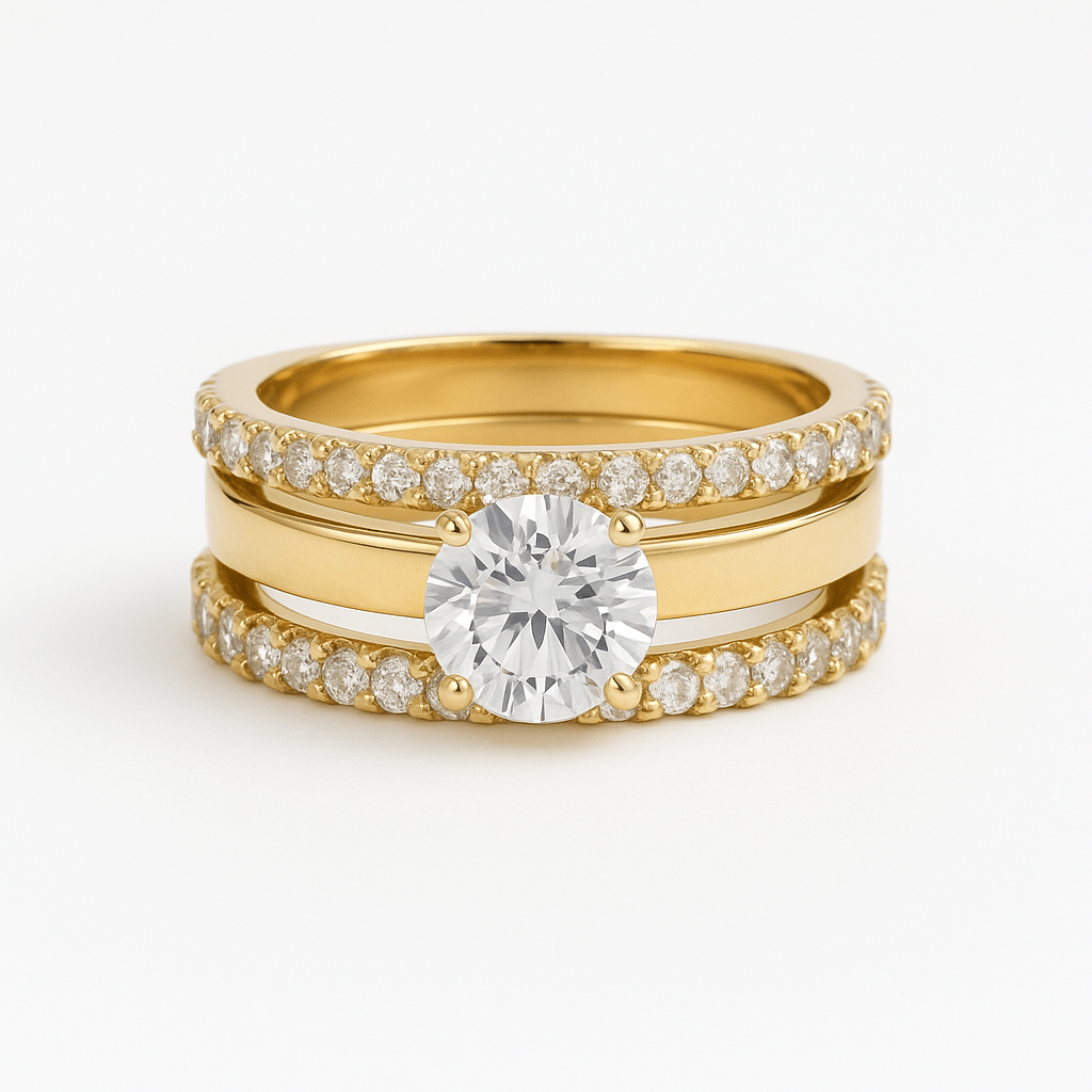 Anillo de compromiso doble aro - Joyería TuOro