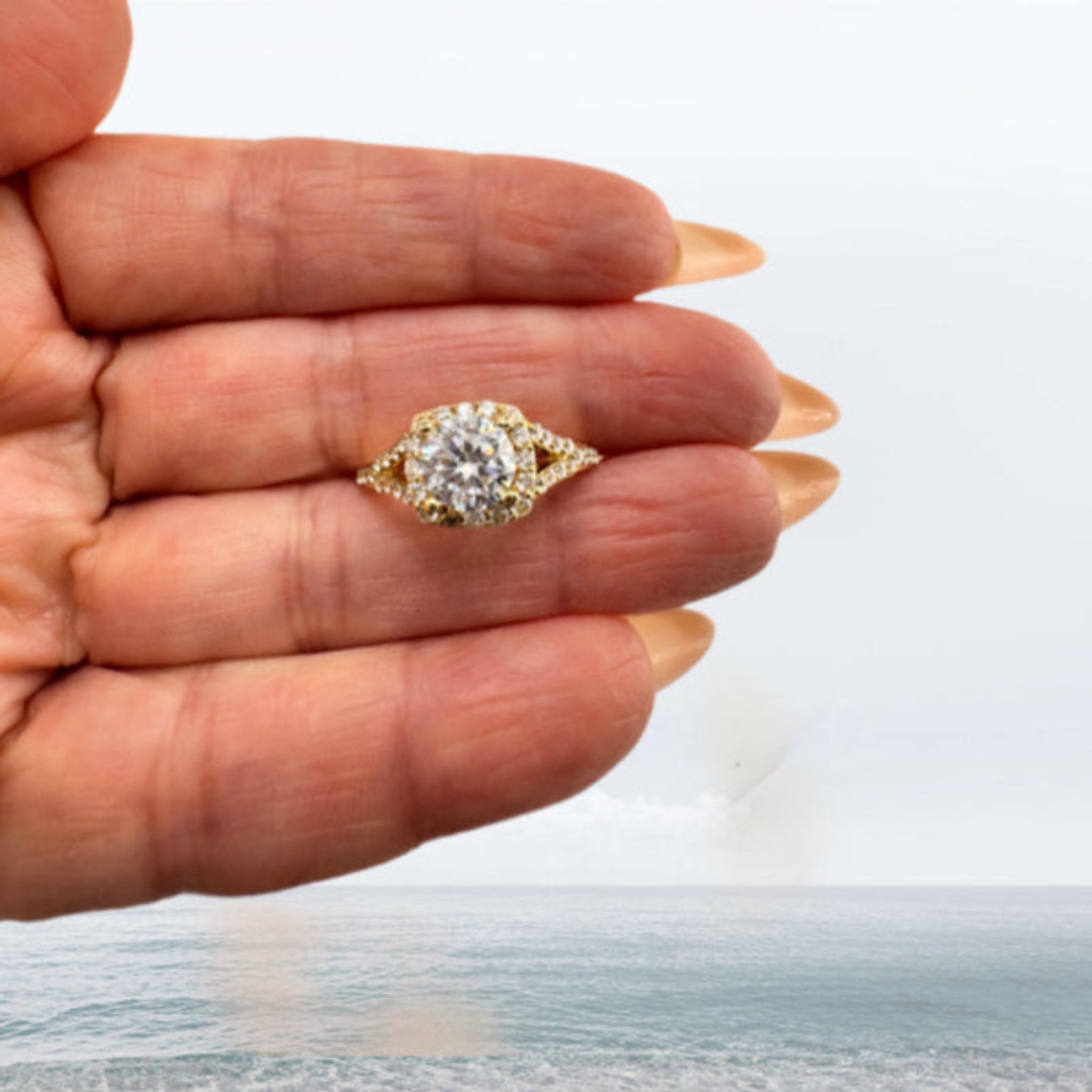 Anillo de compromiso halo - Joyería TuOro