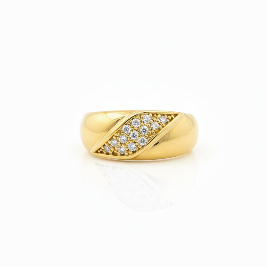 Anillo de compromiso tres piedras. - Joyería TuOro