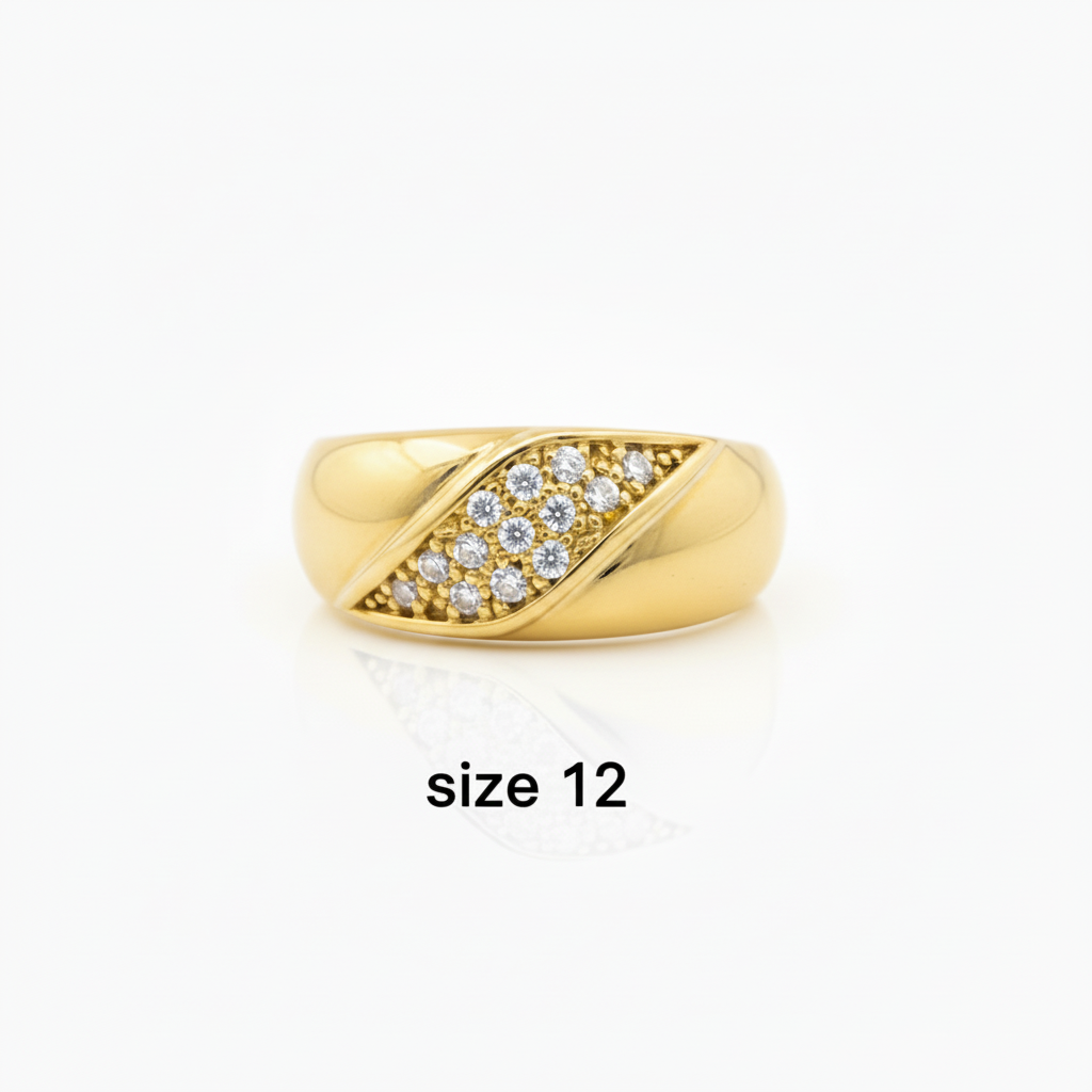 Anillo de compromiso tres piedras de Oro 14K