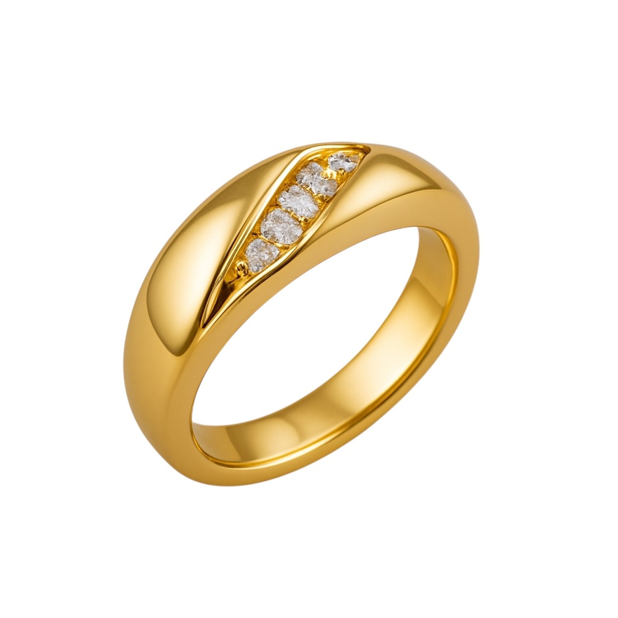 Anillo de compromiso tres piedras. - Joyería TuOro