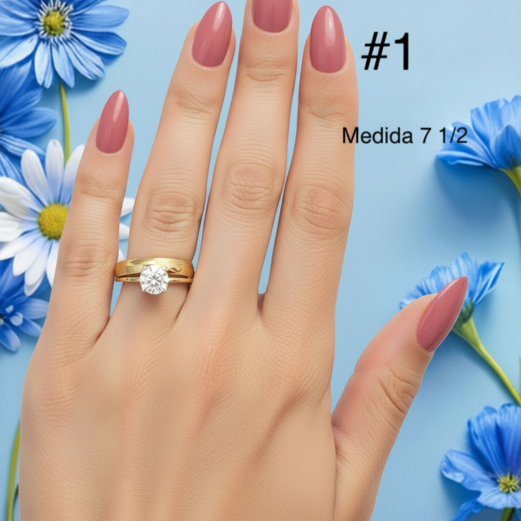 Anillos de compromiso 2 en 1.