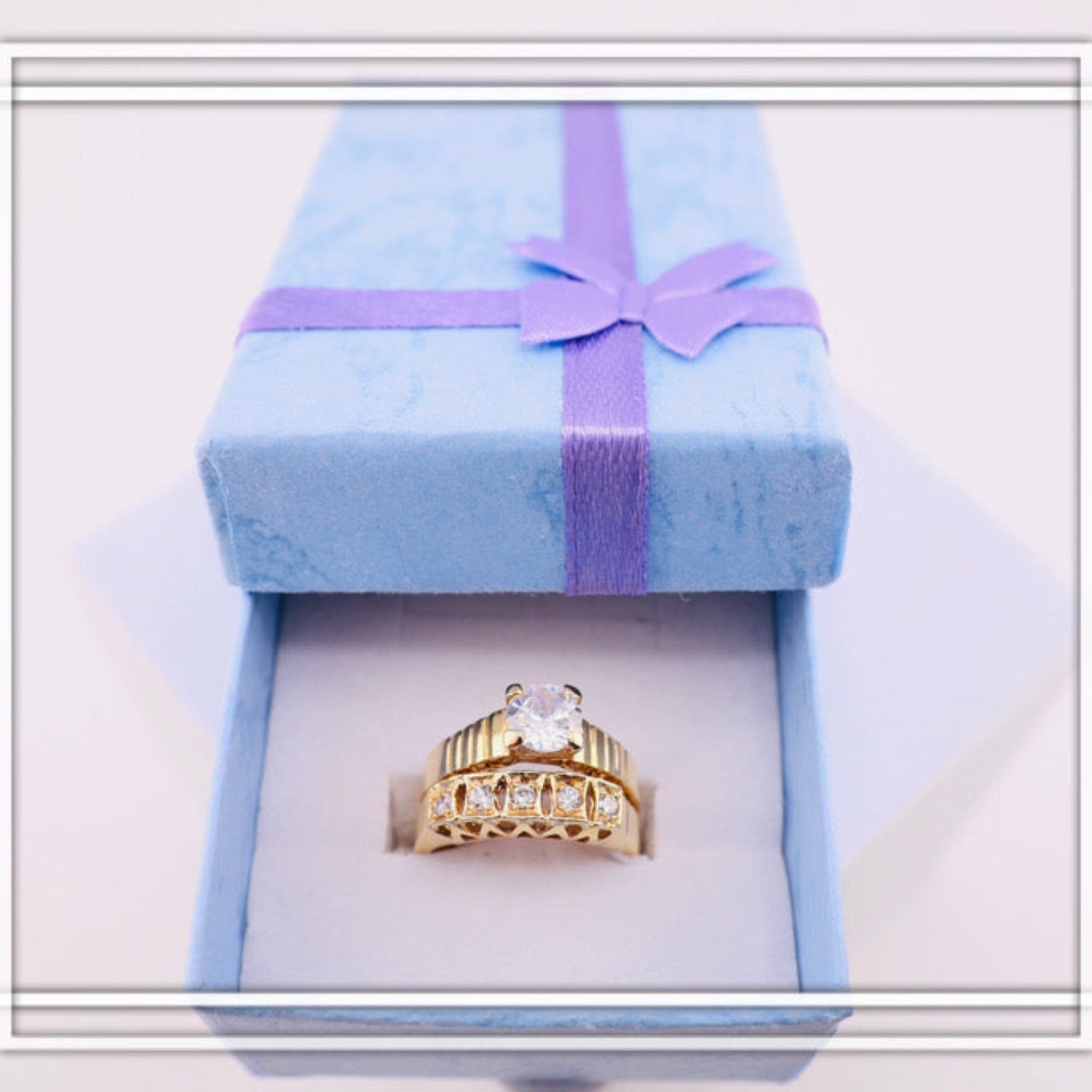 Anillos de compromiso calado. - Joyería TuOro