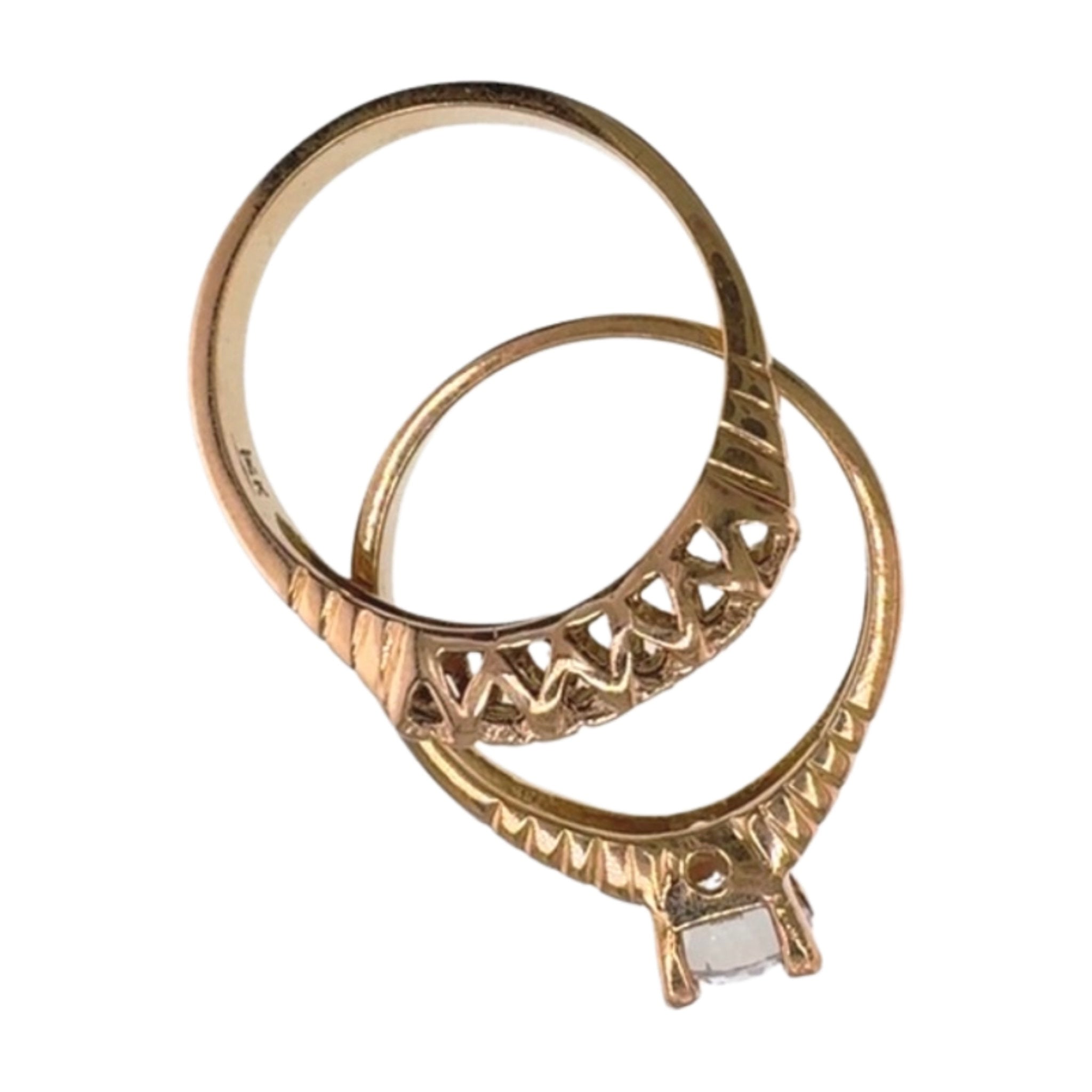 Anillos de compromiso calado. - Joyería TuOro