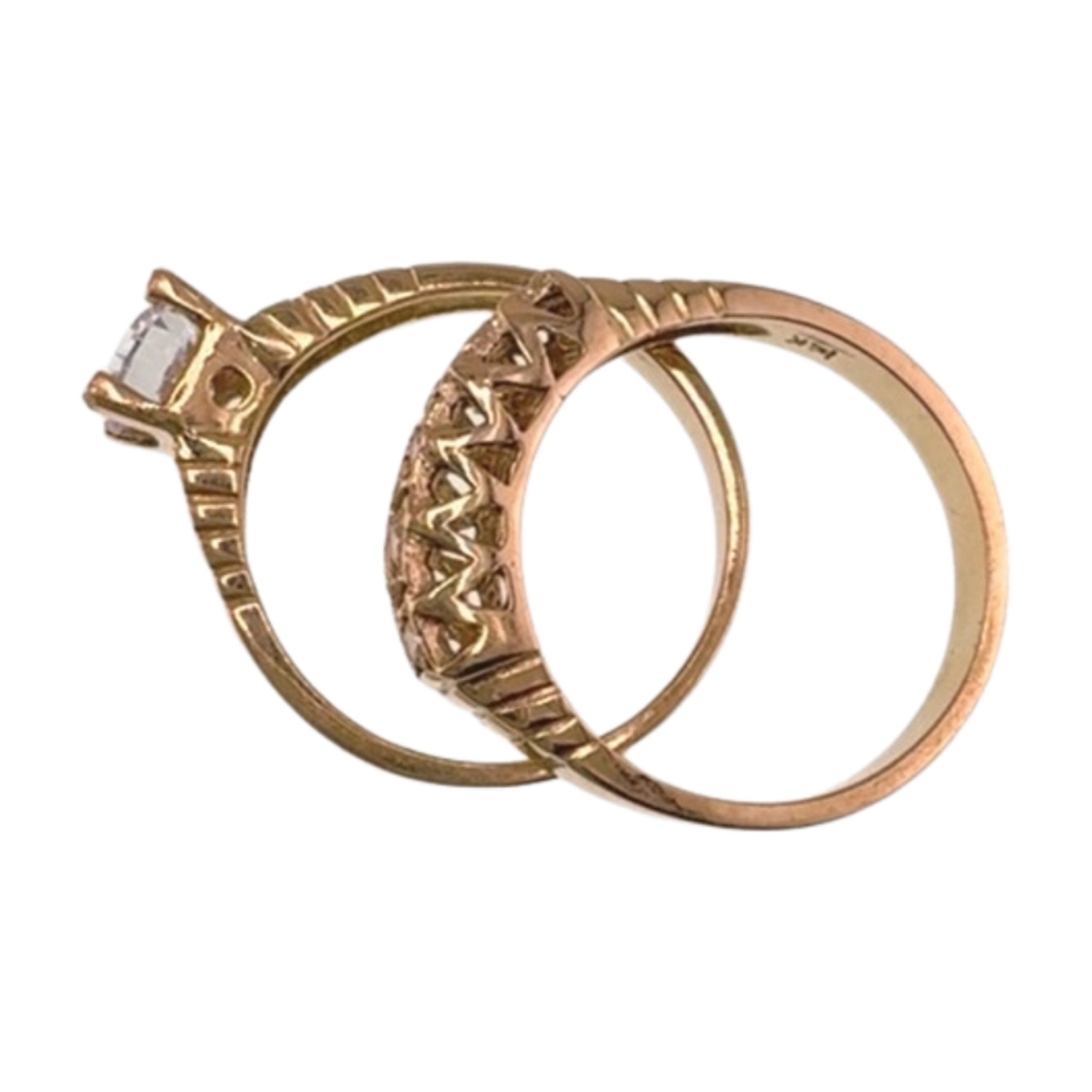 Anillos de compromiso calado. - Joyería TuOro