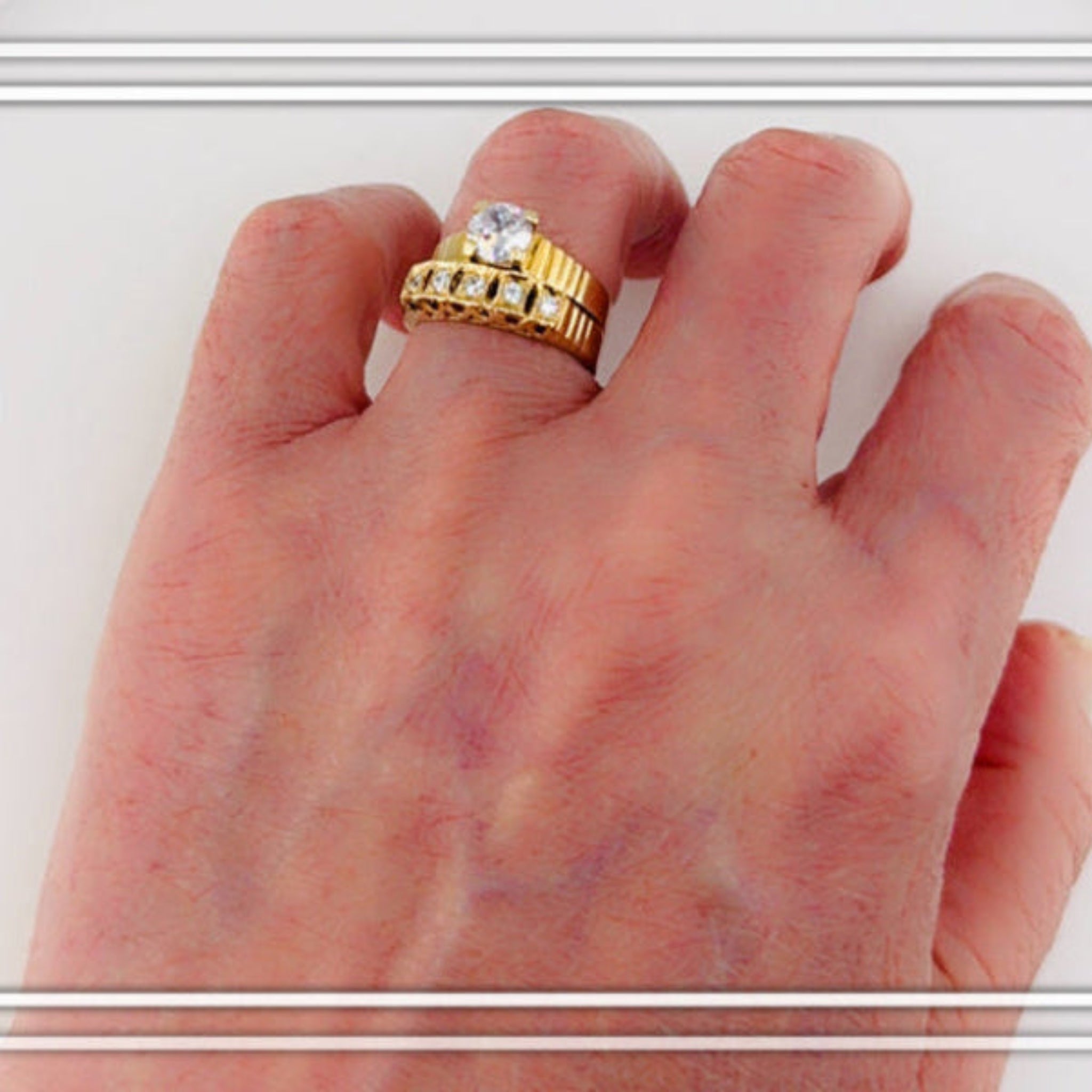 Anillos de compromiso calado. - Joyería TuOro