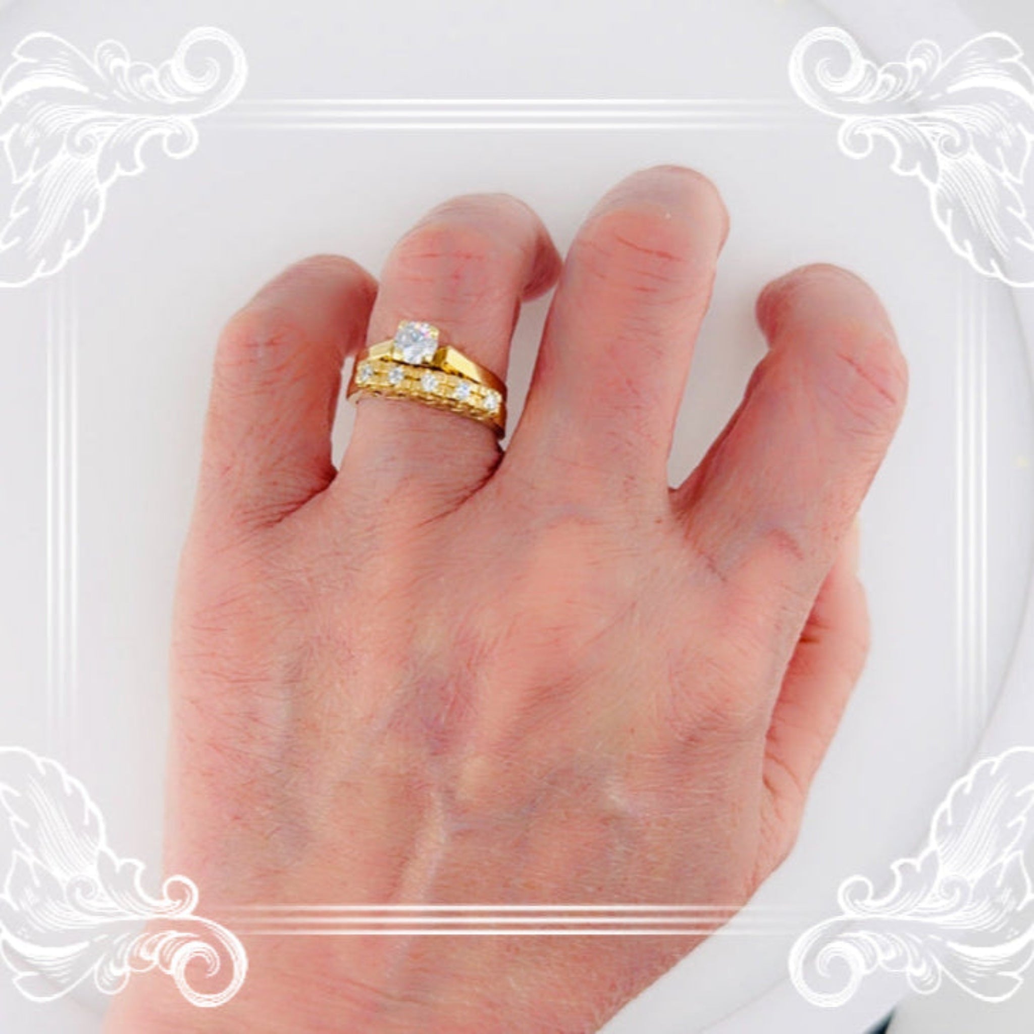 Anillos de compromiso liso. - Joyería TuOro