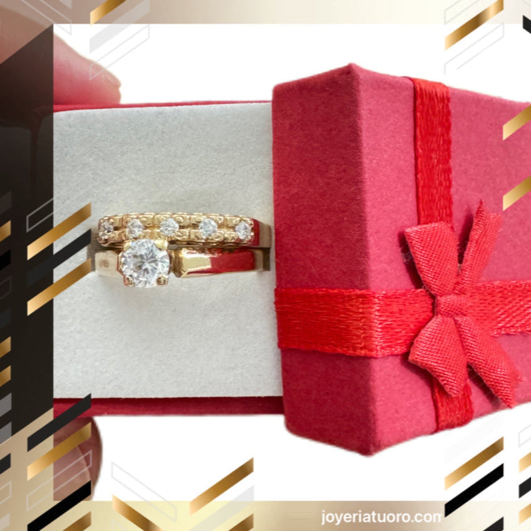 Anillos de compromiso liso. - Joyería TuOro