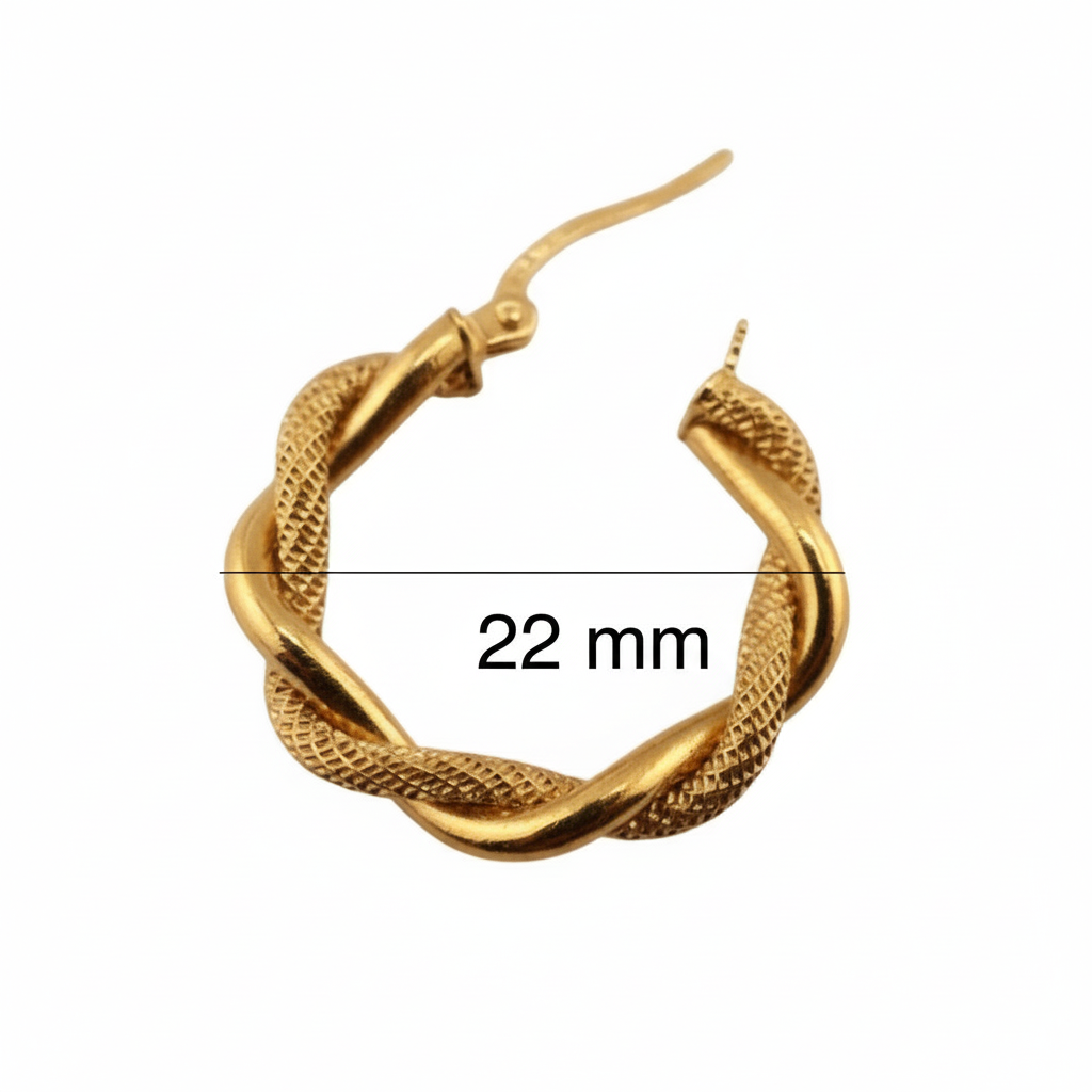 Smooth and satin twisted earrings