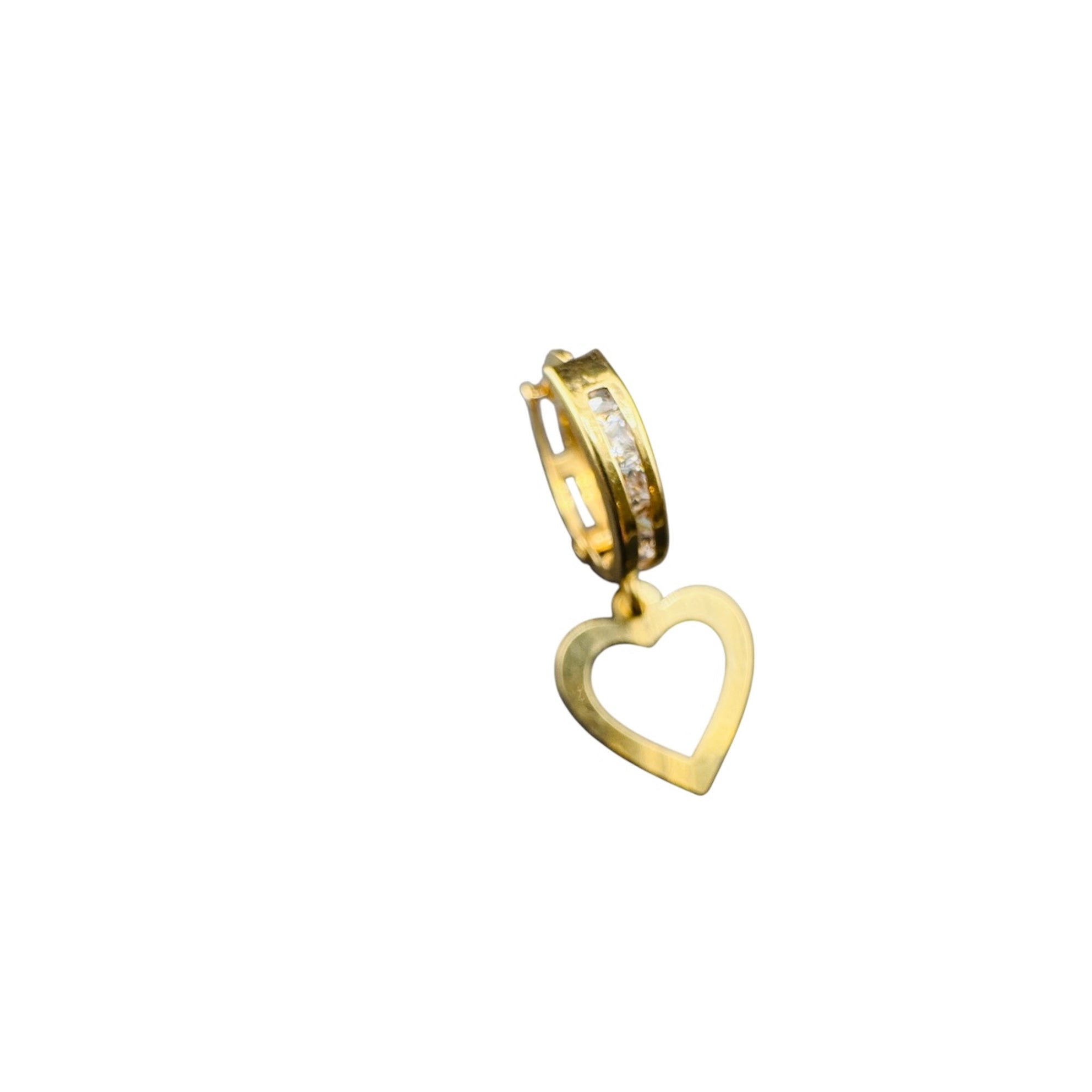 Aretes medianos huggie en oro 14K
