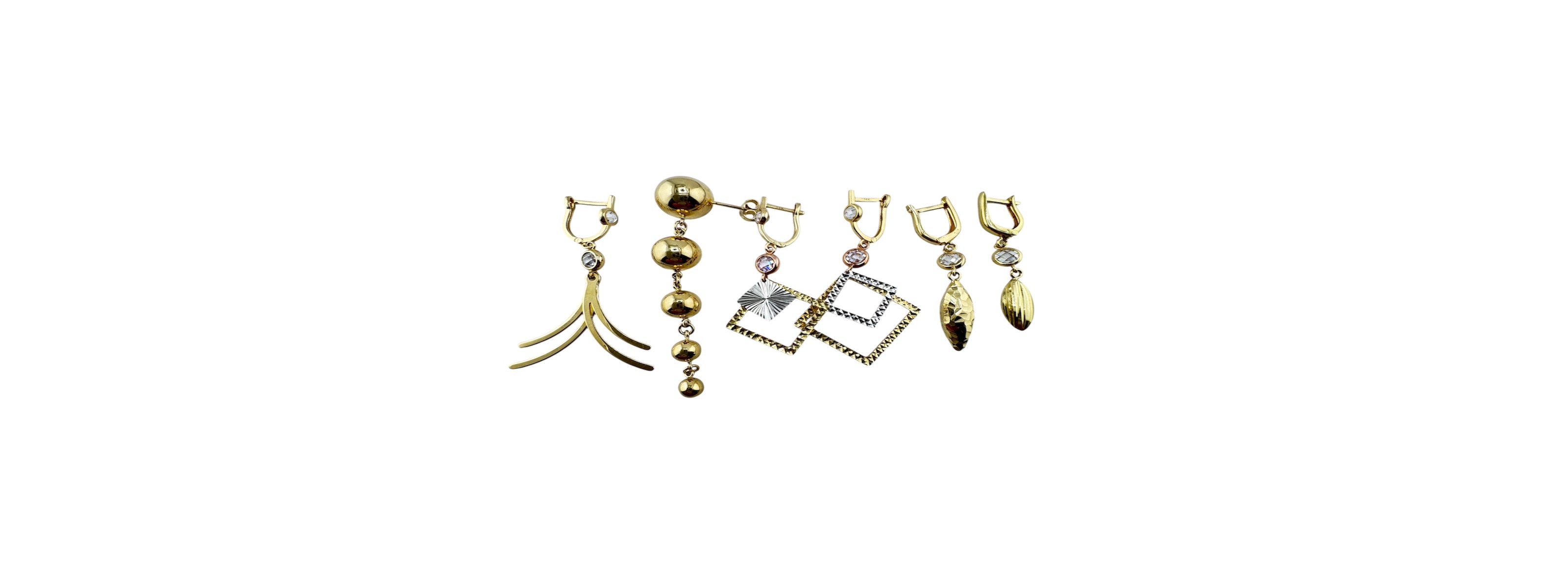 Aretes colgantes de oro 14k con diseños modernos y detalles en circonia, colección de lujo para mujer