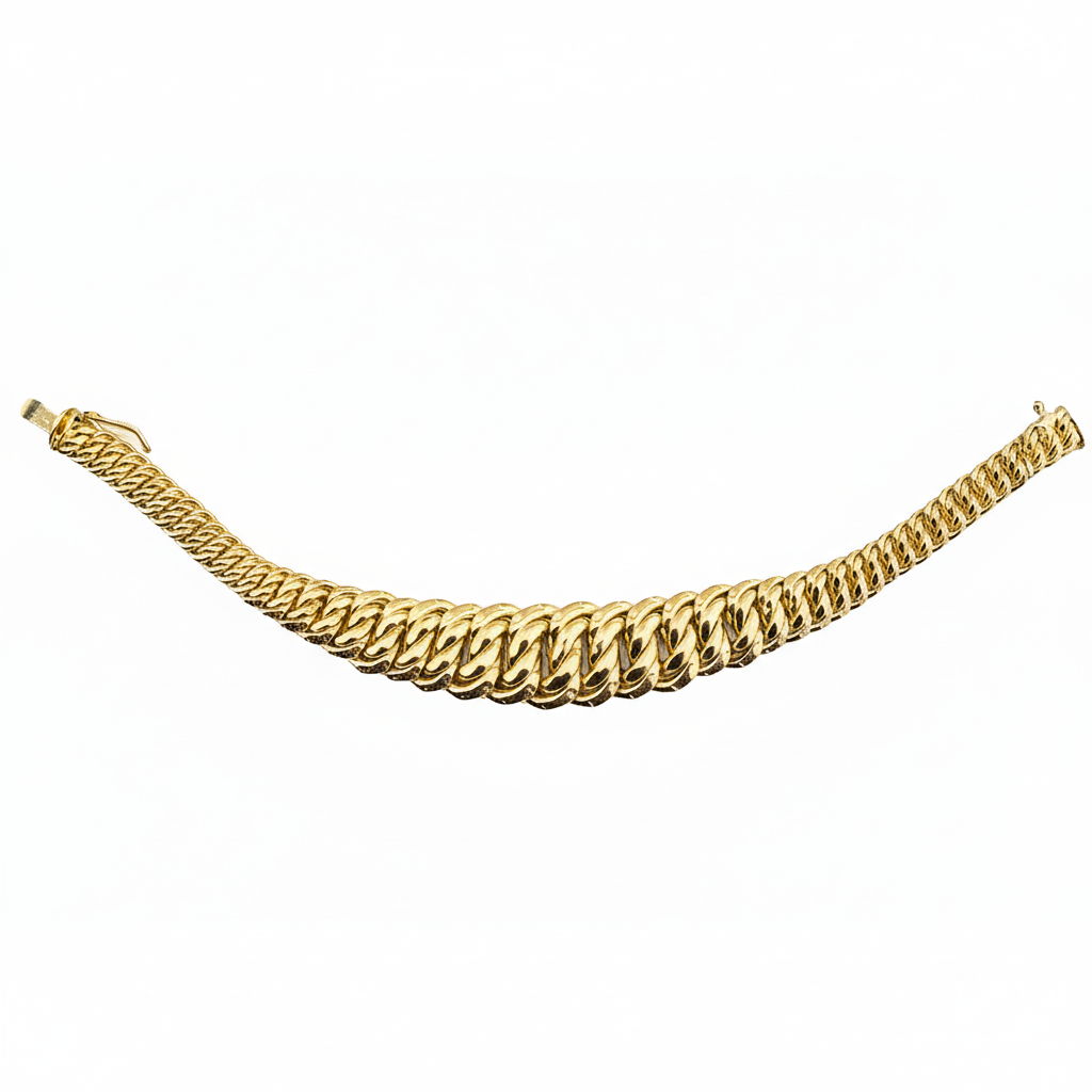 Pulsera Corte Princesa de Oro 14K