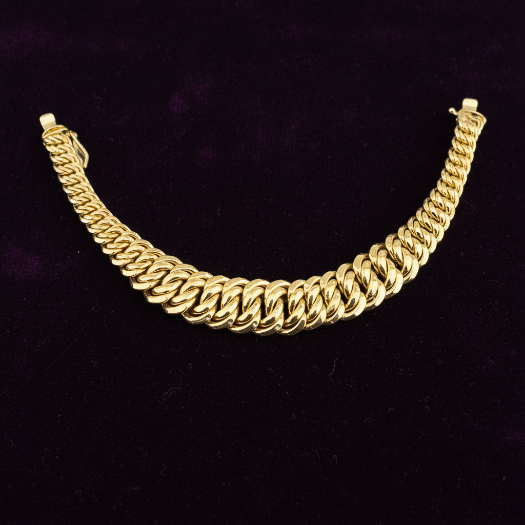 Pulsera Corte Princesa de Oro 14K