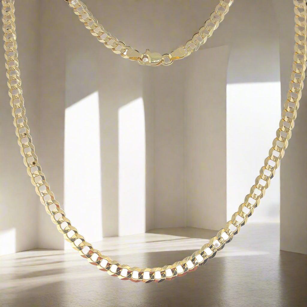 Cadena Cubana Italiana 4.7 mm Oro 14K