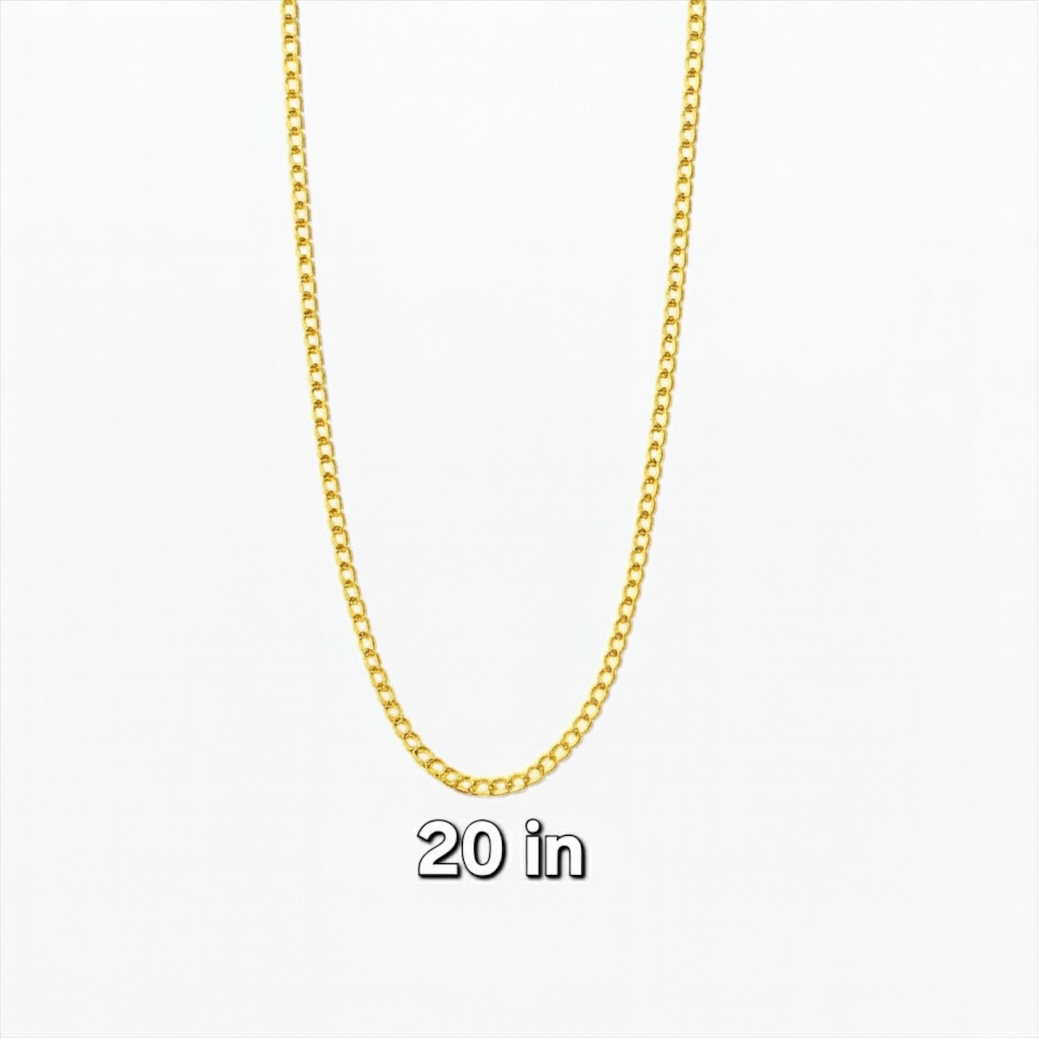 Cadena cubana italiana de 4.7 mm en Oro amarillo 14K con largo de 20 pulgadas, TuOro.