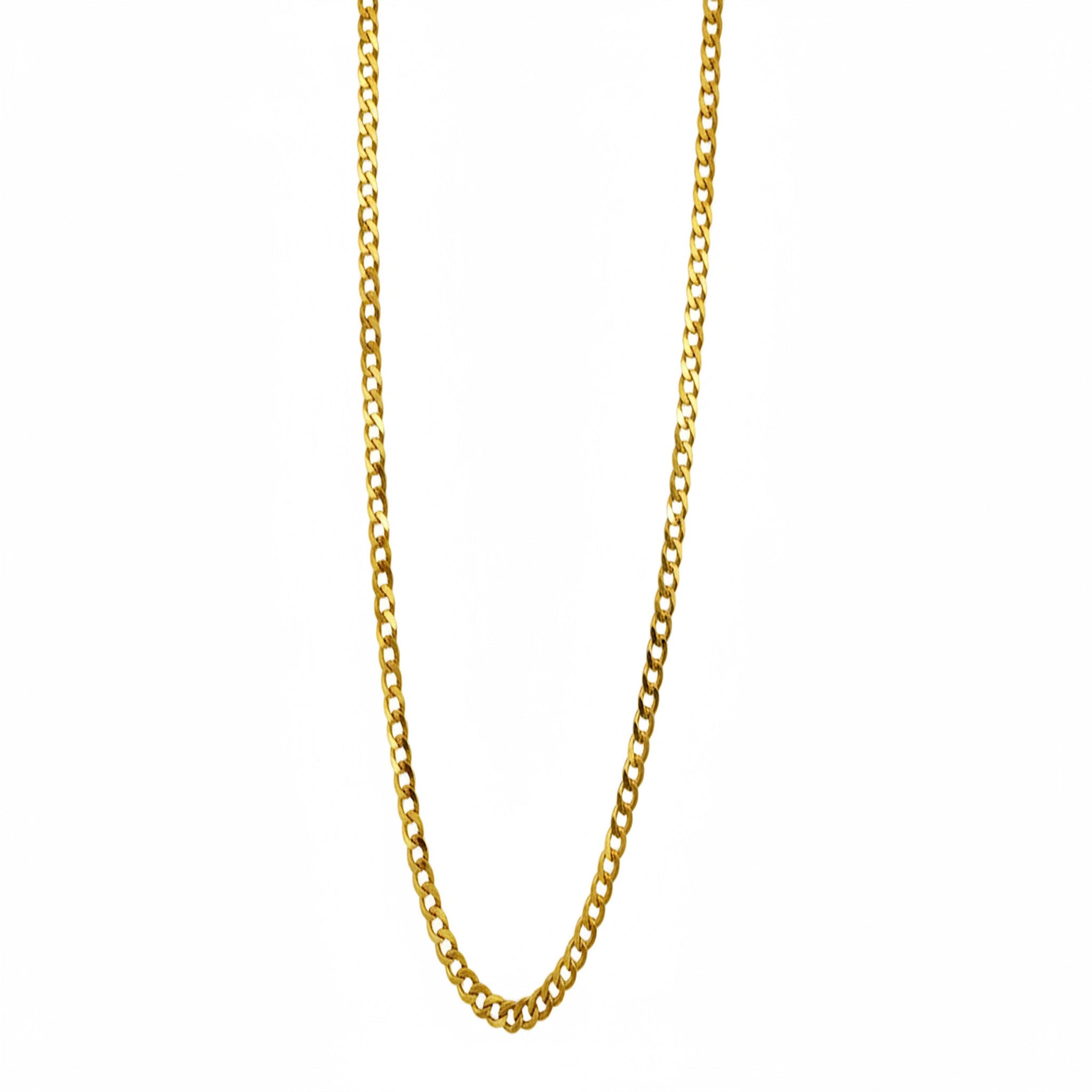 Cadena cubana italiana de 4.7 mm en Oro amarillo 14K con diseño clásico y acabado pulido, TuOro.