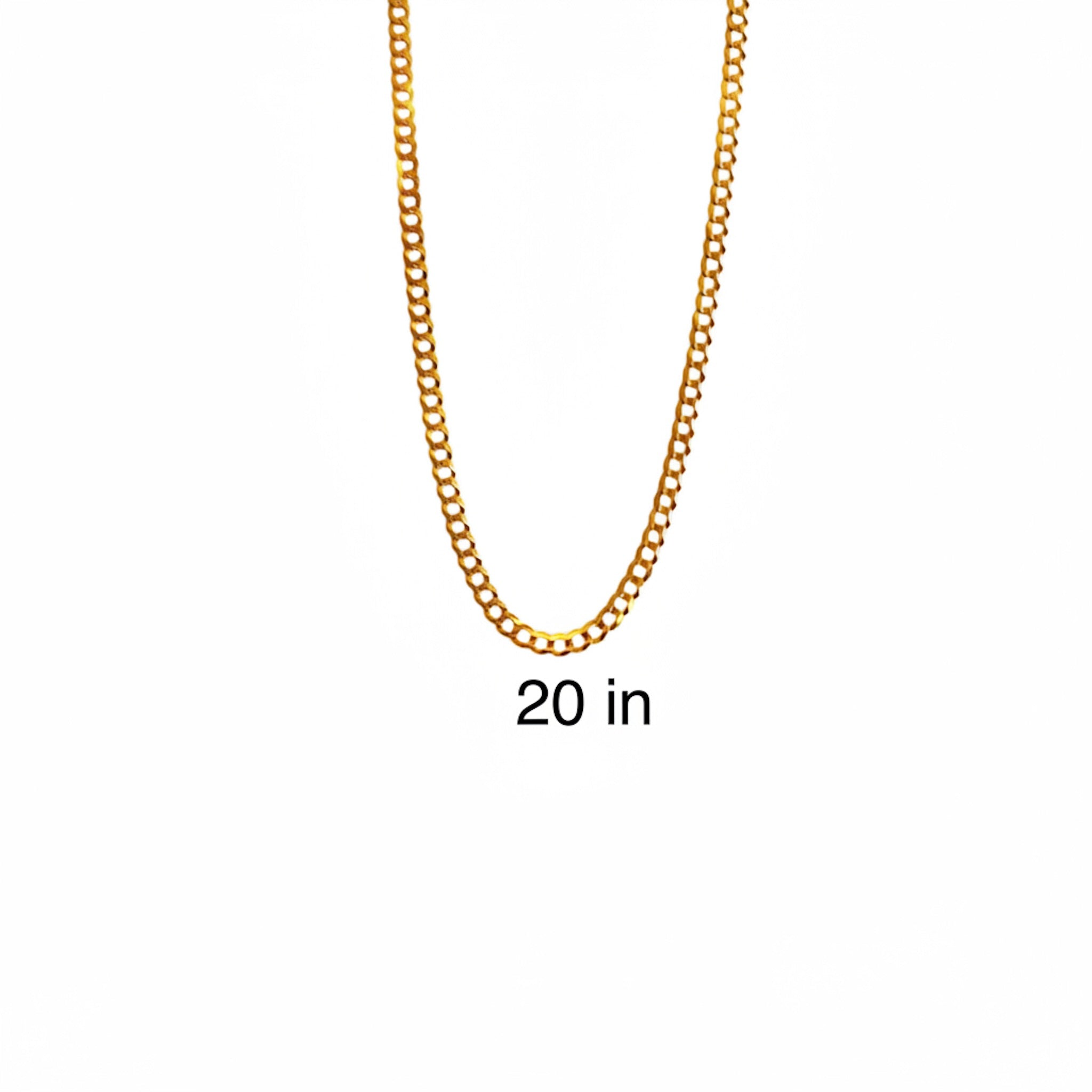 Cadena cubana italiana de 5.7 mm en Oro amarillo 14K con largo de 20 pulgadas, TuOro.