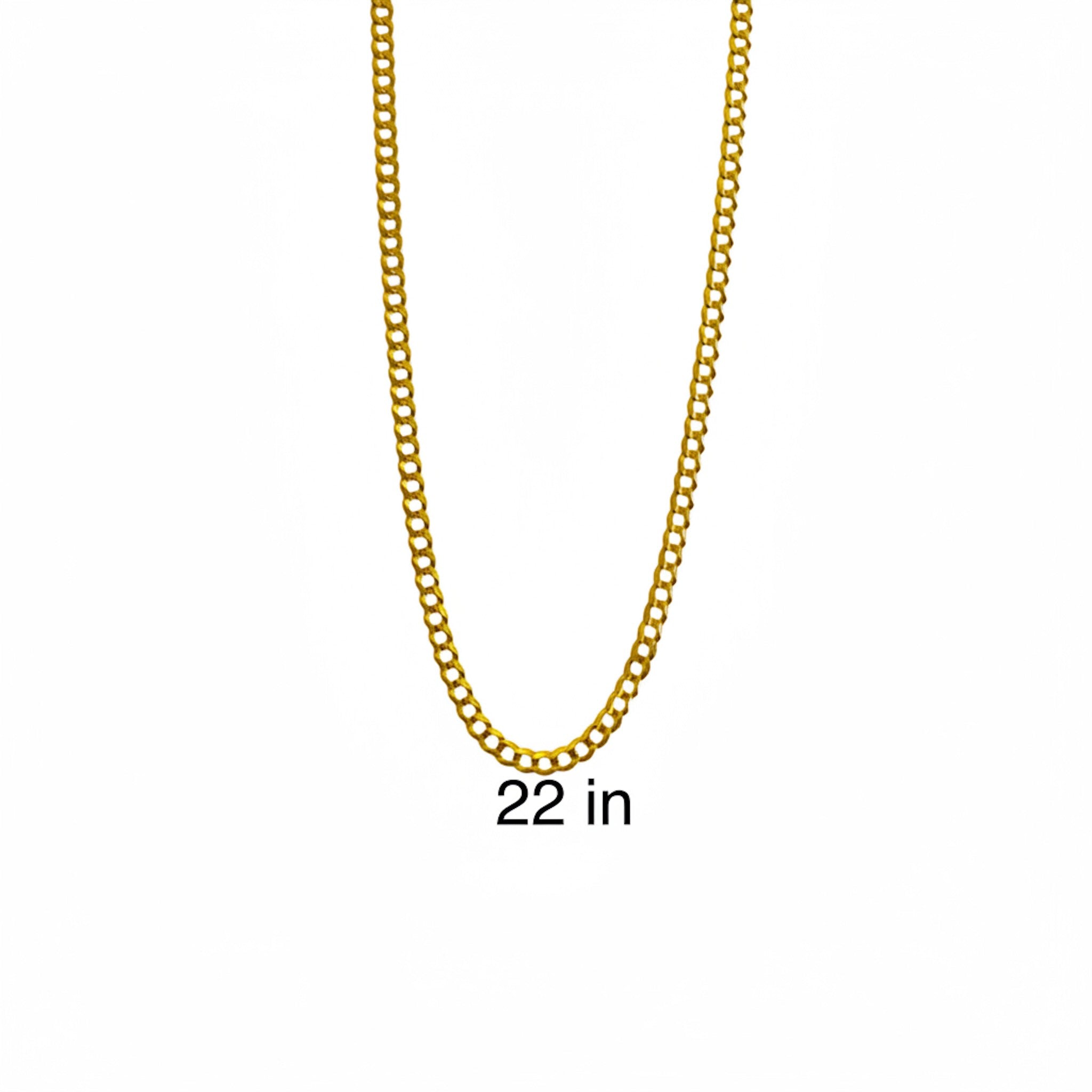 Cadena cubana italiana de 5.7 mm en Oro amarillo 14K con largo de 22 pulgadas, TuOro.